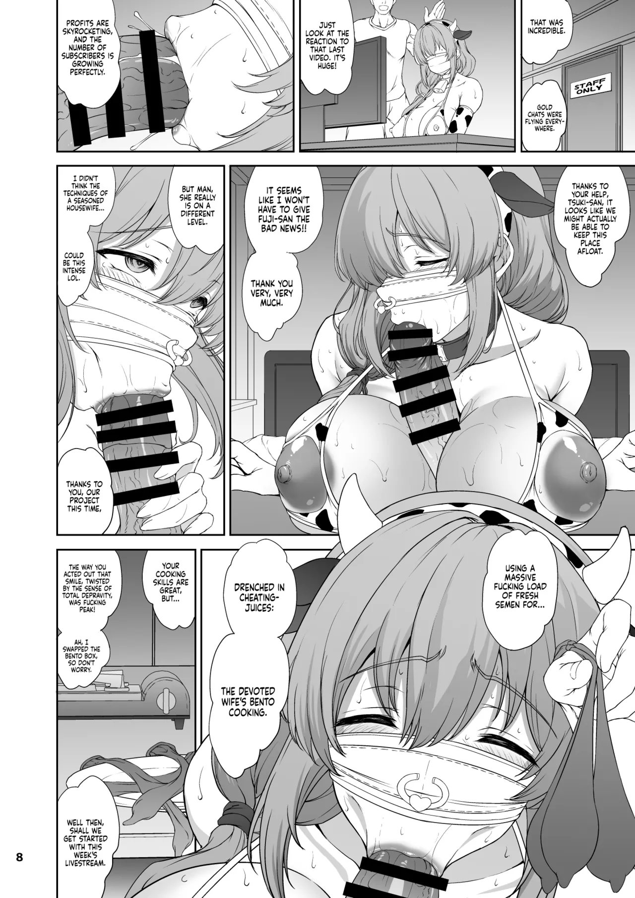 [Majimadou (Matou)]Damasare Shufu wa Dosukebe Ura Haishin de Ikihajisarashite Ganbaritai! | The Deceived Housewife Wants to Do Her Best While Shaming Herself on a Super-Lewd Underground Stream![English] [Sonarin迫] [Digital] Page 8