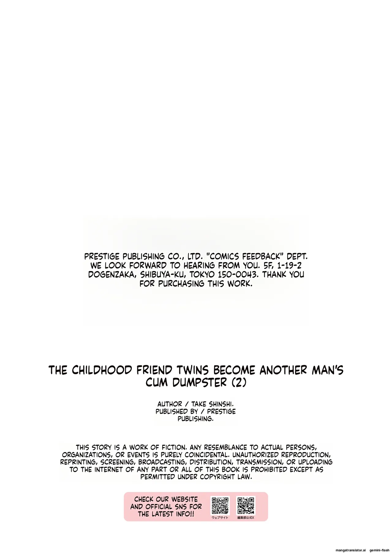 [Take Shinshi]My Childhood Friend Twins Become Another Man’s Onahole 1-3[English] Page 52