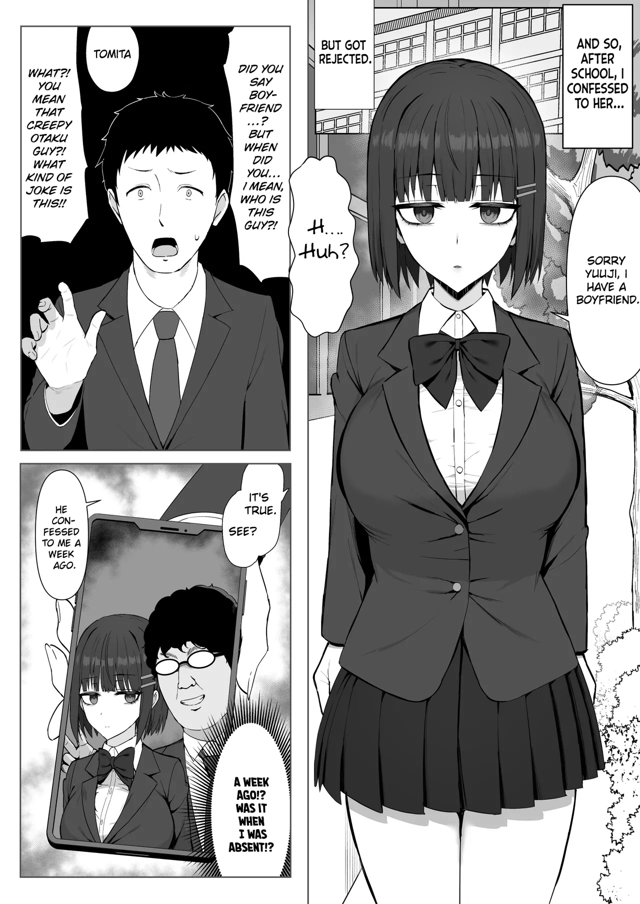 [Shoujo Tetsugaku (Ariatorai)]Muhyoujou Osananajimi ga Kimo Ota ni Ubawarete Love Love Berochuu Ecchi Shiteita | My Expressionless Childhood Friend Was Snatched Away by a Creepy Otaku and Was Having Lovey-Dovey Tongue-Kissing Sex[English] [Chalklog] Page 4