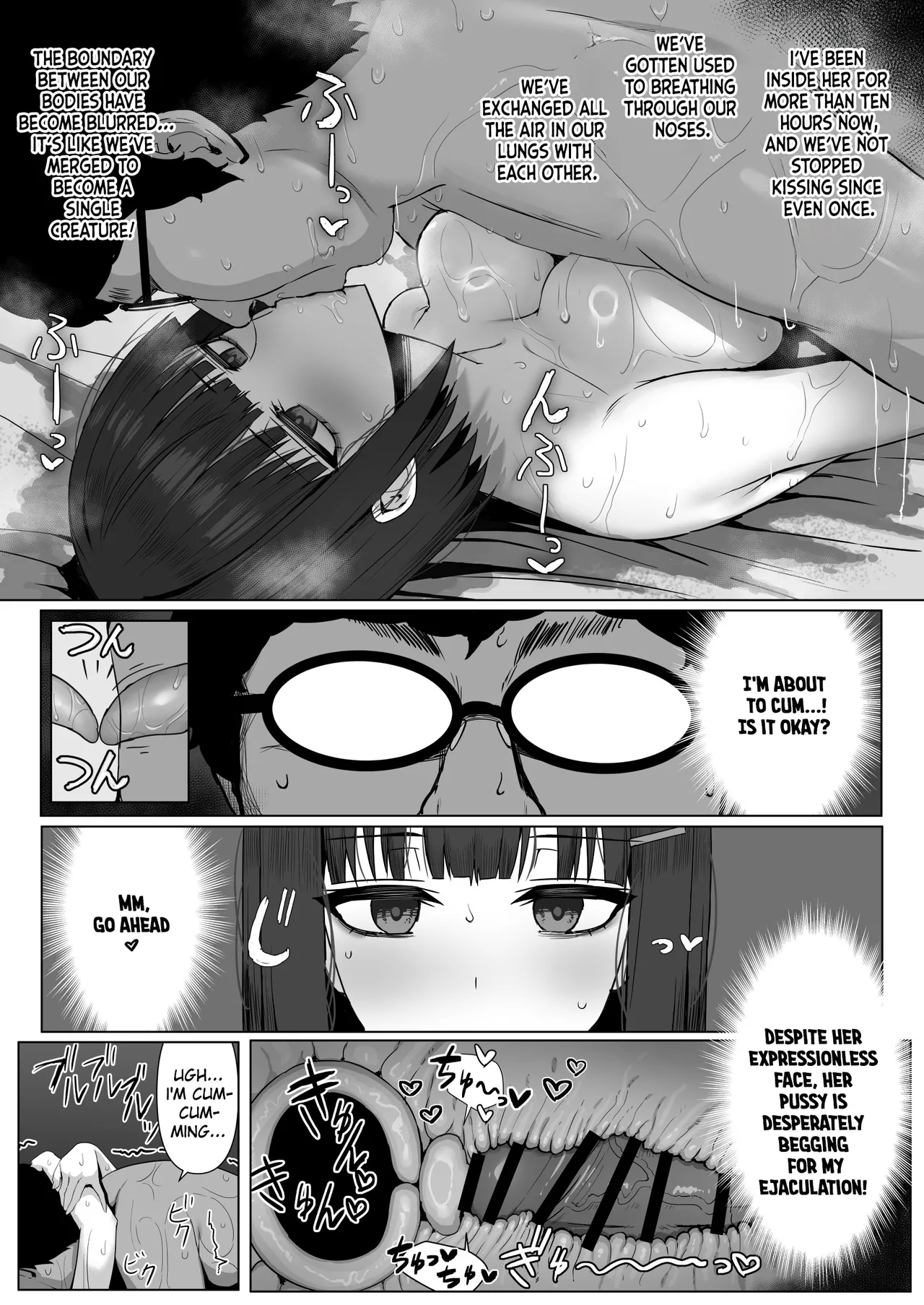 [Shoujo Tetsugaku (Ariatorai)]Muhyoujou Osananajimi ga Kimo Ota ni Ubawarete Love Love Berochuu Ecchi Shiteita | My Expressionless Childhood Friend Was Snatched Away by a Creepy Otaku and Was Having Lovey-Dovey Tongue-Kissing Sex[English] [Chalklog] Page 44