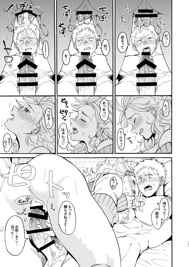 [Meloss]【Reprint of Shinnoi Doujinshi】Honeymoon Night(Dorohedoro) Page 129