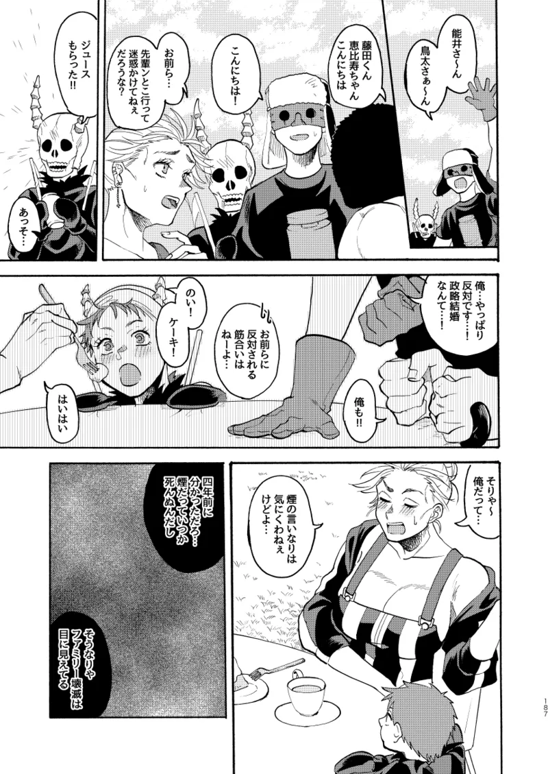 [Meloss]【Reprint of Shinnoi Doujinshi】Honeymoon Night(Dorohedoro) Page 184