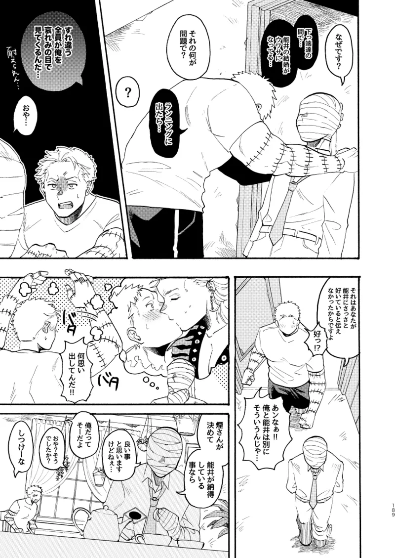 [Meloss]【Reprint of Shinnoi Doujinshi】Honeymoon Night(Dorohedoro) Page 186
