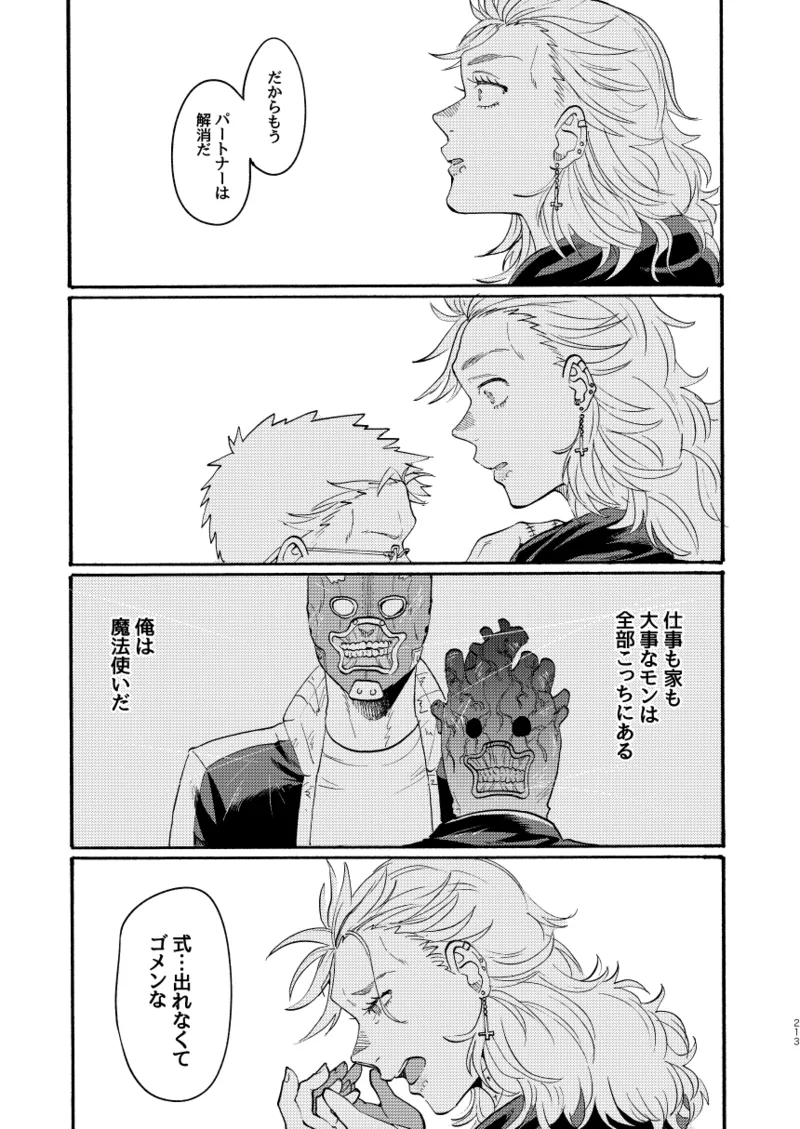 [Meloss]【Reprint of Shinnoi Doujinshi】Honeymoon Night(Dorohedoro) Page 210