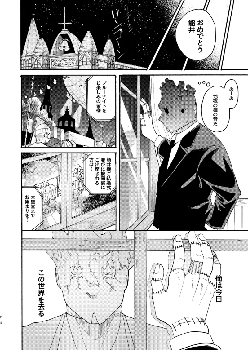 [Meloss]【Reprint of Shinnoi Doujinshi】Honeymoon Night(Dorohedoro) Page 211