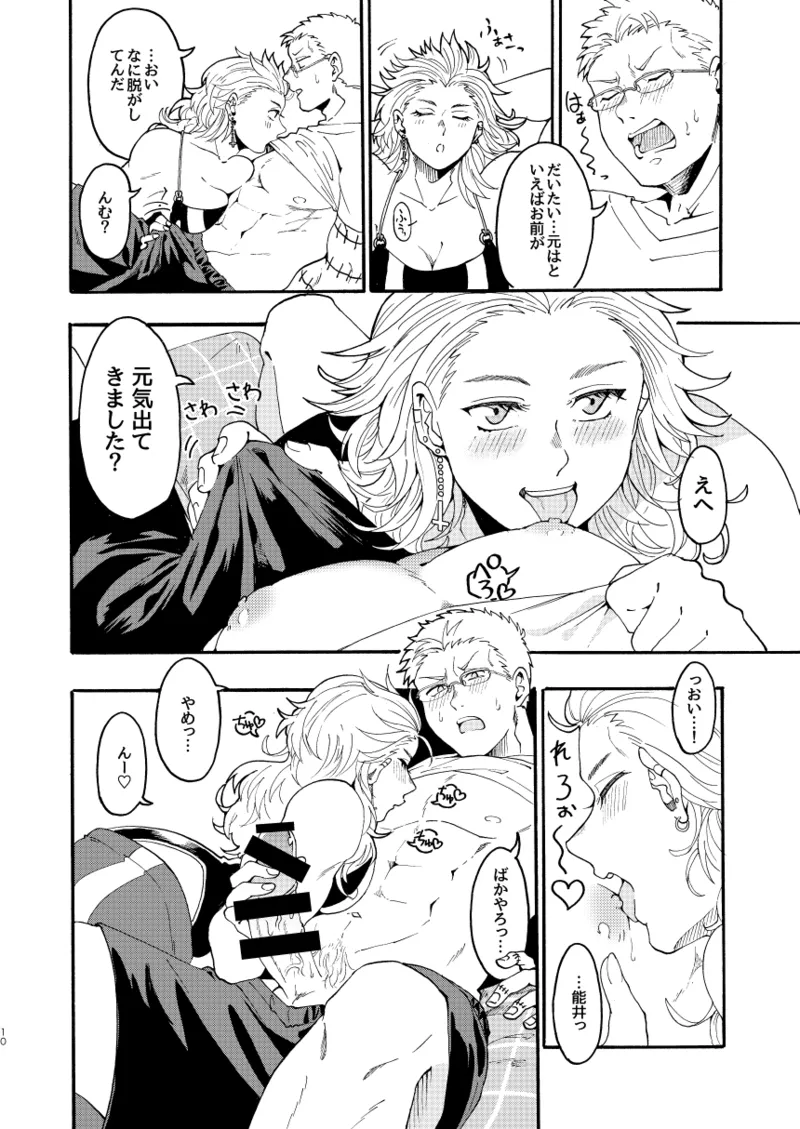 [Meloss]【Reprint of Shinnoi Doujinshi】Honeymoon Night(Dorohedoro) Page 9