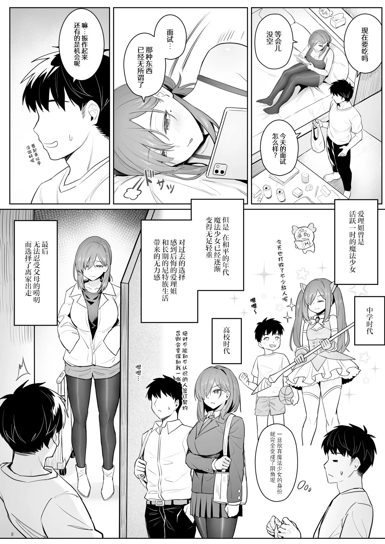 (C102) [COMEX (Zhen Lu)]Moto Mahou Shoujo no Hikikomori Seikatsu[Chinese] [なつかわ風音联合汉化] [Decensored] [悠真l重绘丝袜] Page 8