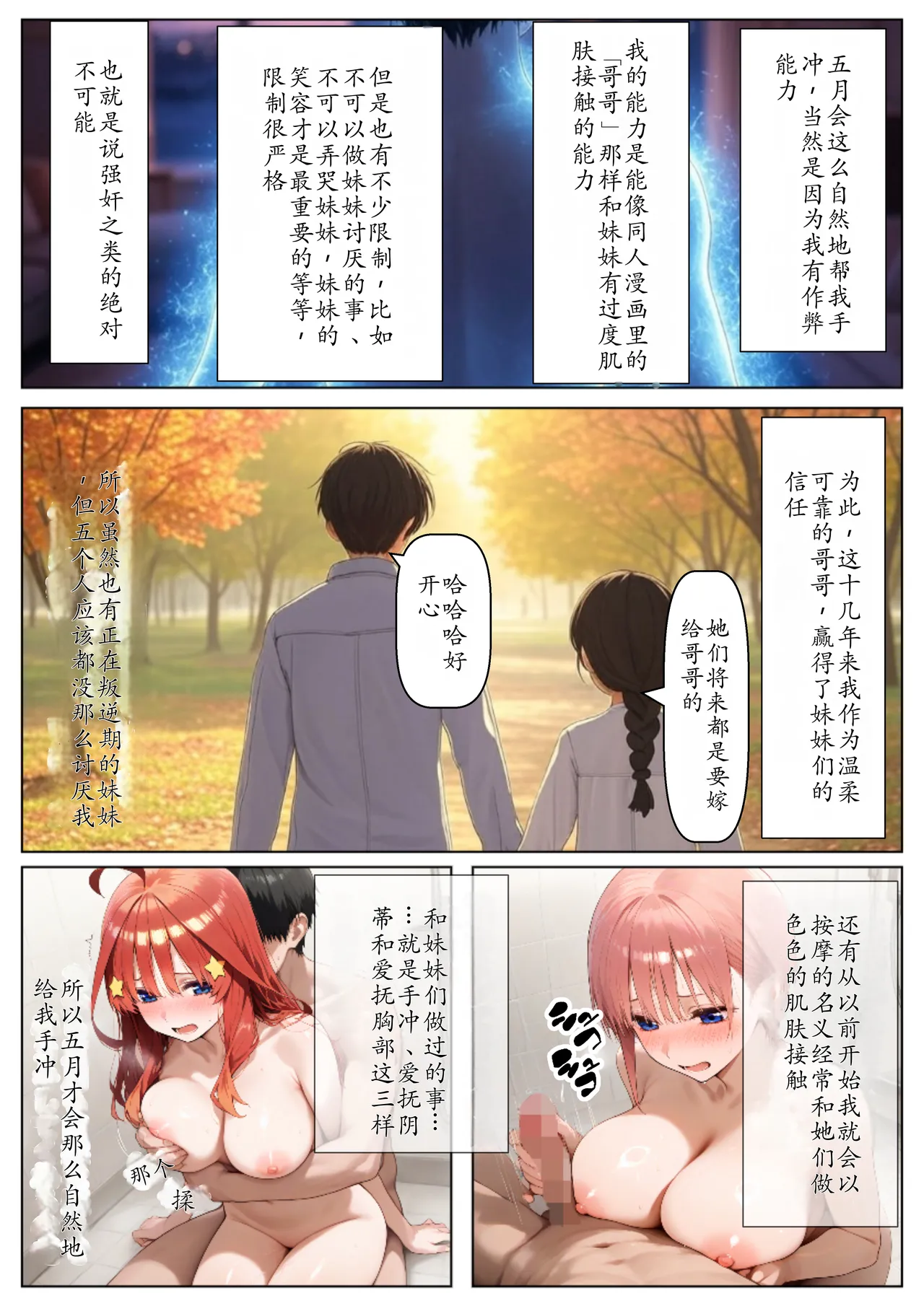 セリフ有りCG版【五月編】 俺は大好きな五つ子姉妹のお兄ちゃんになる 〜チート能力《お兄ちゃん転生》で俺は無双する〜[AI Generated] Page 6