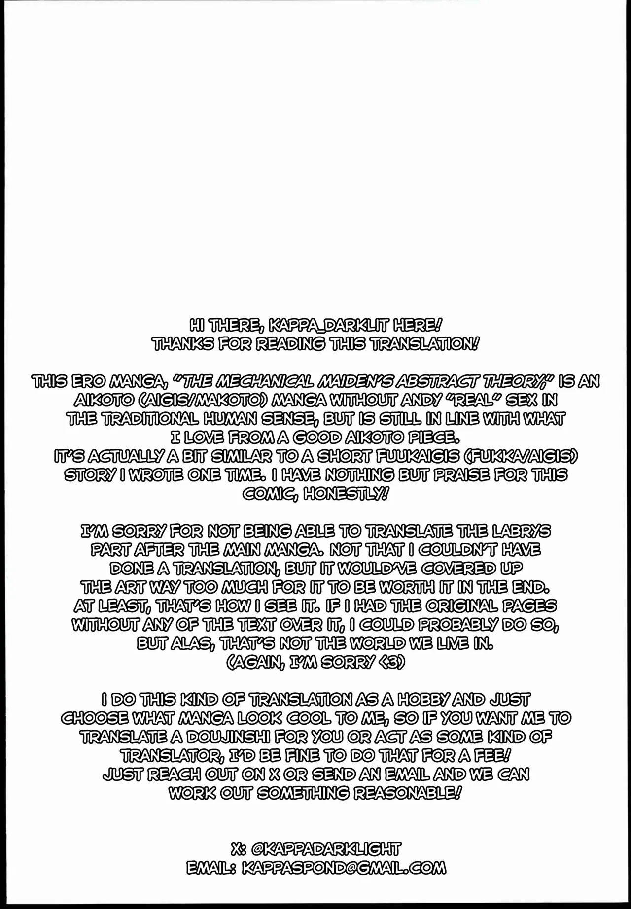 (C85) [Koukyou Koukoku Kikou (Segami Daisuke)]Kijou no Kuuron | The Mechanical Maiden's Abstract Theory(Persona 3) [English] [Kappa_Darklit] Page 2