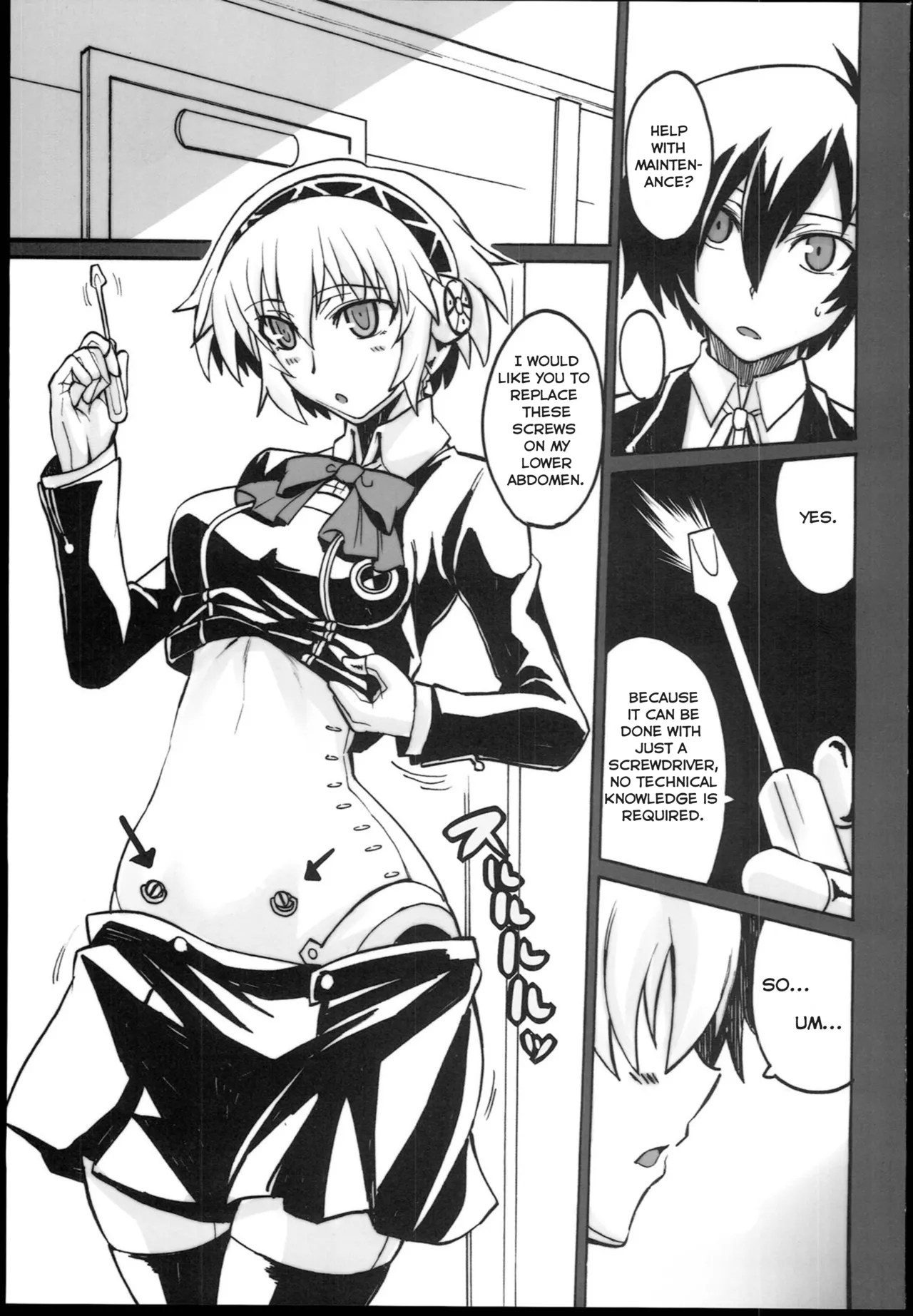 (C85) [Koukyou Koukoku Kikou (Segami Daisuke)]Kijou no Kuuron | The Mechanical Maiden's Abstract Theory(Persona 3) [English] [Kappa_Darklit] Page 3