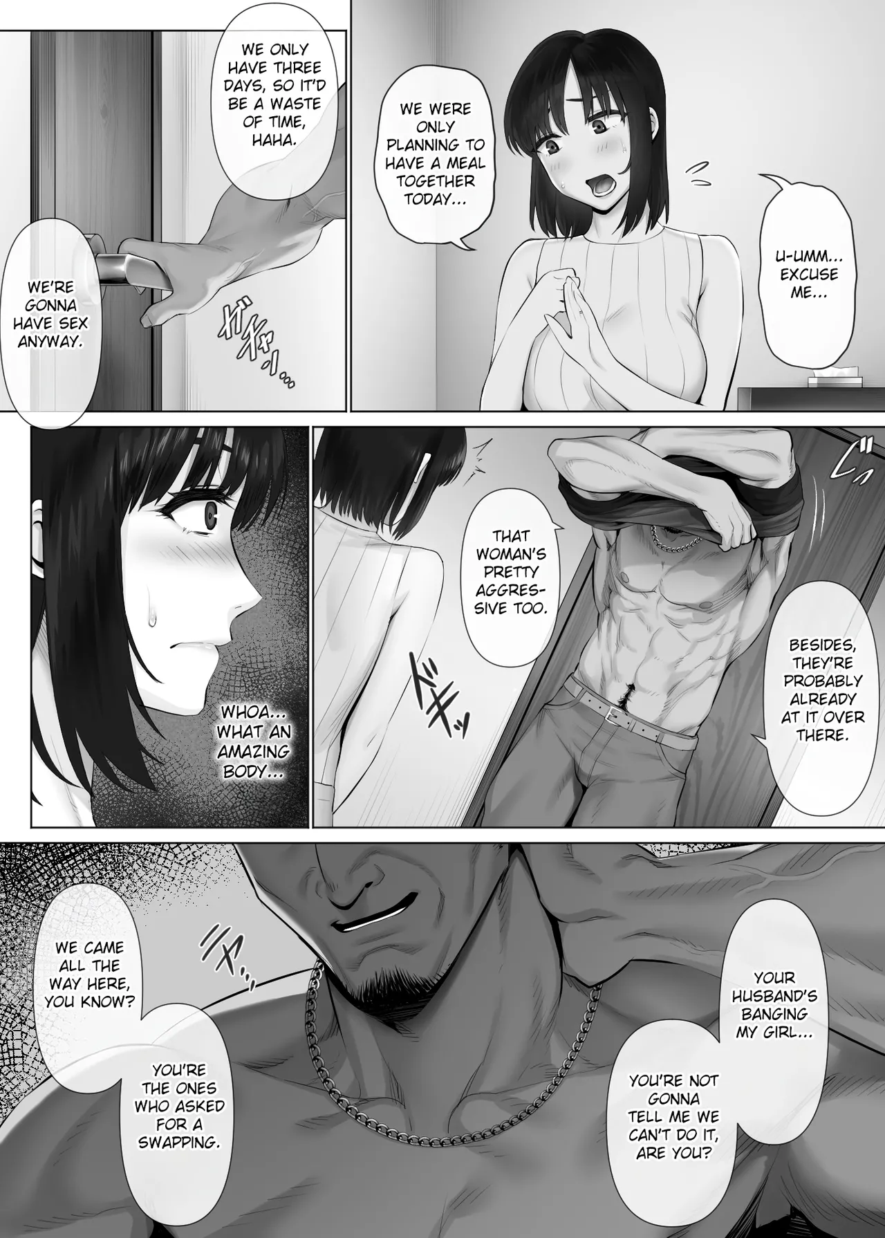 [Mitsumitsu Niku (Hikitogu)]LeveChi na Swapping 2 ~Hatsu Zecchou de Iki Kuruu Tsuma Hen~ | Swapping on a Whole New Level 2 ~Wife Goes Wild With Her First Orgasm~[English] [Fated Circle] Page 66