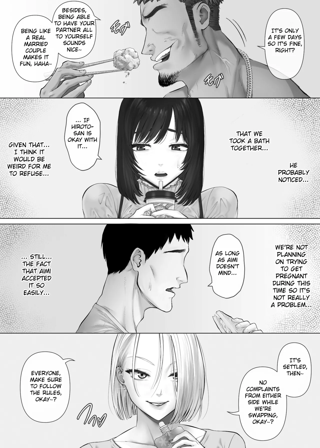 [Mitsumitsu Niku (Hikitogu)]LeveChi na Swapping 3 ~Honrosareru Fuufu Hen~ | Swapping on a Whole New Level 3 ~The Couple At The Mercy Of Others~[English] [Fated Circle] Page 22