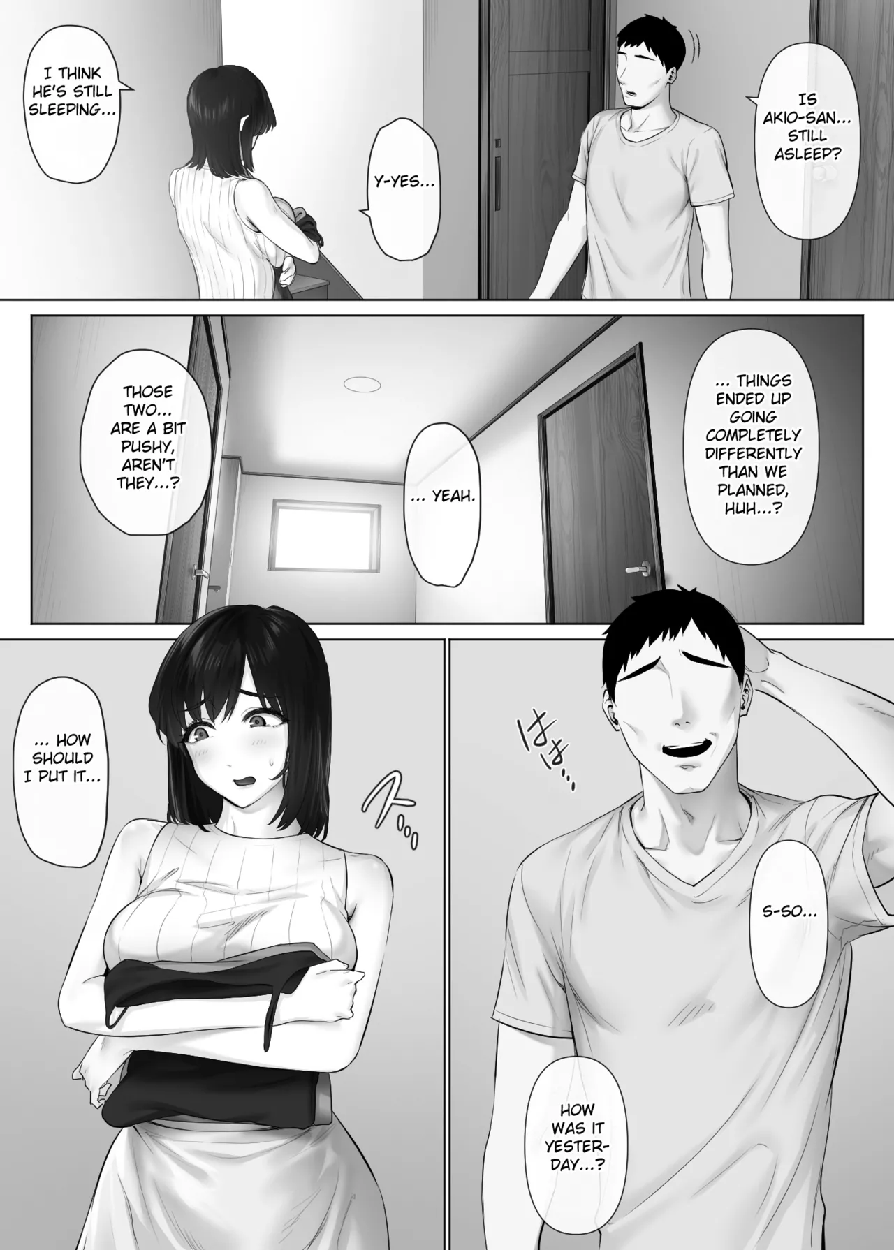 [Mitsumitsu Niku (Hikitogu)]LeveChi na Swapping 3 ~Honrosareru Fuufu Hen~ | Swapping on a Whole New Level 3 ~The Couple At The Mercy Of Others~[English] [Fated Circle] Page 4