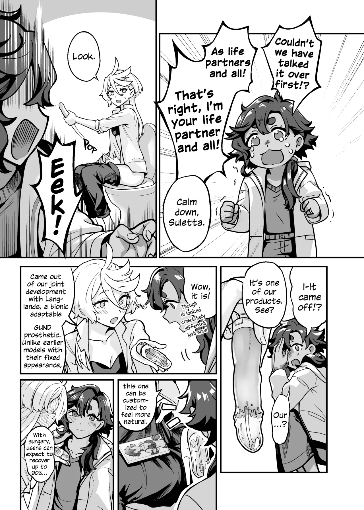 [Tendoushi (Tendou Itsuki)]Chanto Manzoku Sasete Ageru Kara, Baka | Since I'll Satisfy You, Stupid(Mobile Suit Gundam: The Witch from Mercury) [English] [Digital] Page 14