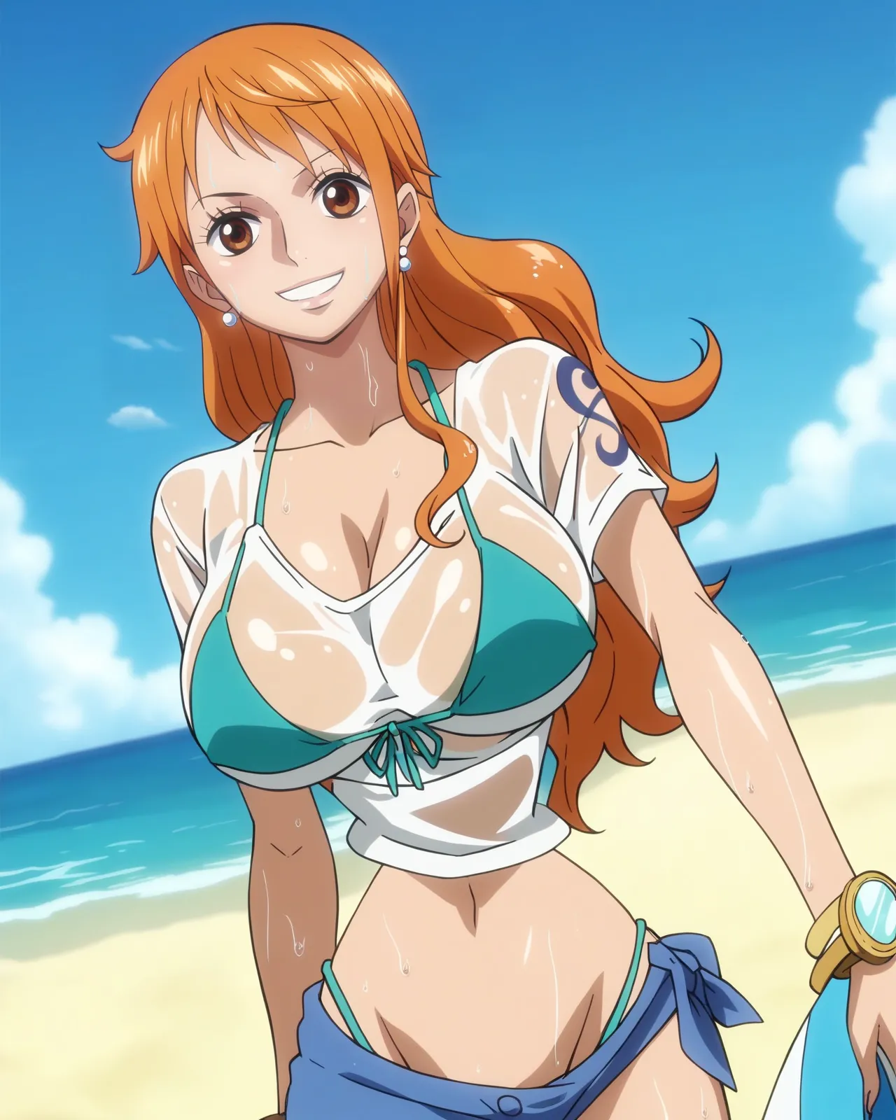[sticky]nami x bbc beach[ai generated] Page 1