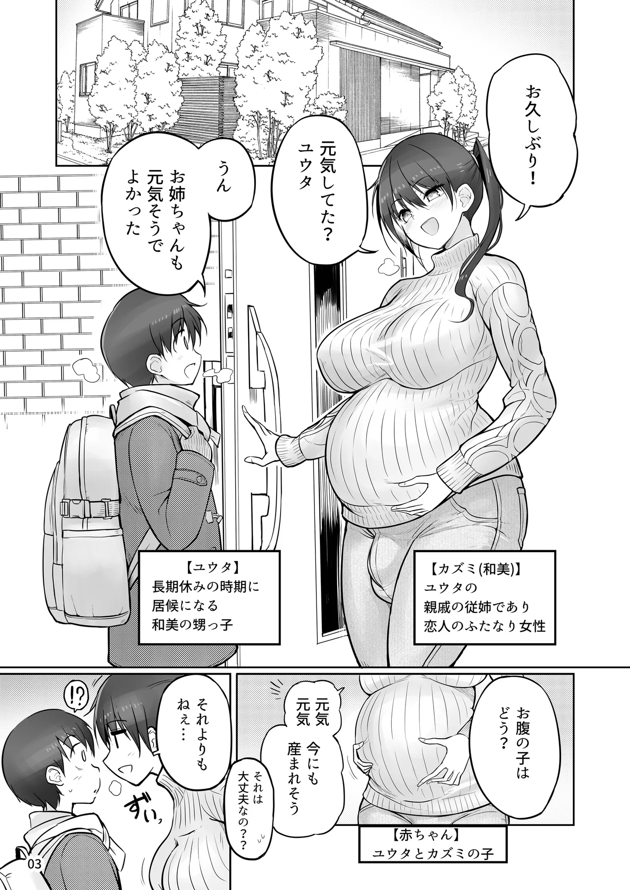 [Efuya (Messy)]Futanari Onee-chan Seieki Furo Shussan Sex[Digital] Page 3