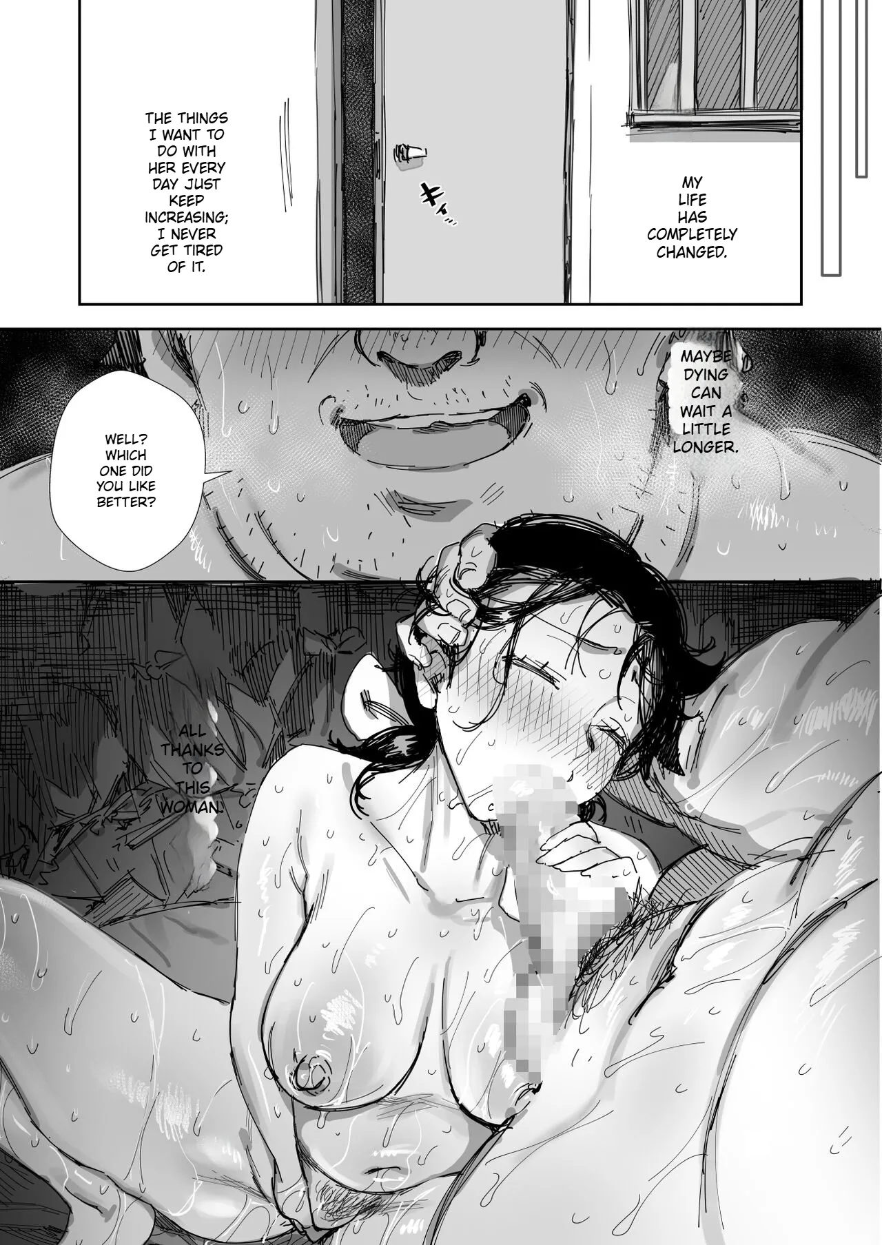 [Dynamic Mom (Onodera)]Rinjin no Gomibeya Oji-san ni Netorareru Ohitoyoshi Baka no Kyonyuu Hitozuma | A Kind-Hearted, Foolish, Big-Breasted Housewife Is Seduced By Her Neighbor, A Man With A Trashy Apartment[English] [Digital] Page 45