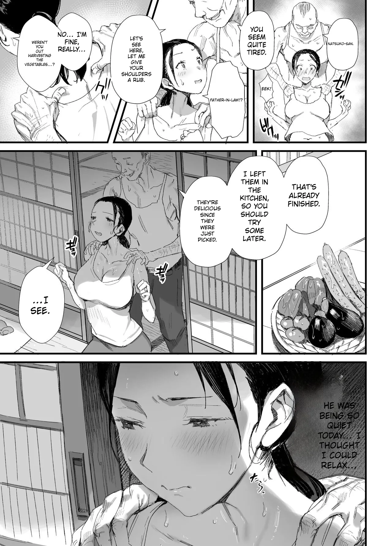 [Dynamic Mom (Onodera)]Inaka ni Sumu Dosukebe Gifu to Kosodate Yome | A Perverted Father-in-Law Living in the Countryside and His Daughter-in-Law Raising Children[English] [Digital] Page 14