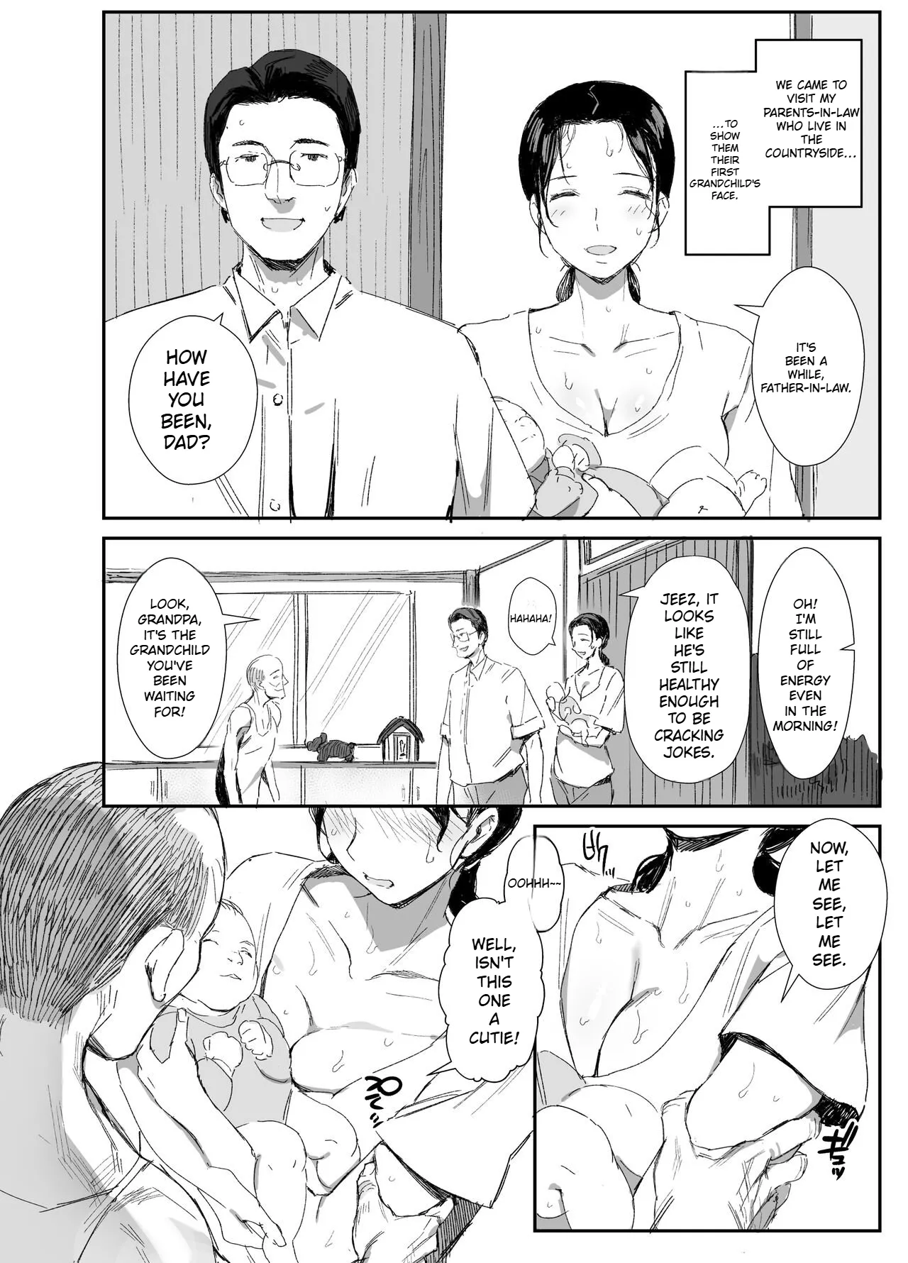 [Dynamic Mom (Onodera)]Inaka ni Sumu Dosukebe Gifu to Kosodate Yome | A Perverted Father-in-Law Living in the Countryside and His Daughter-in-Law Raising Children[English] [Digital] Page 3