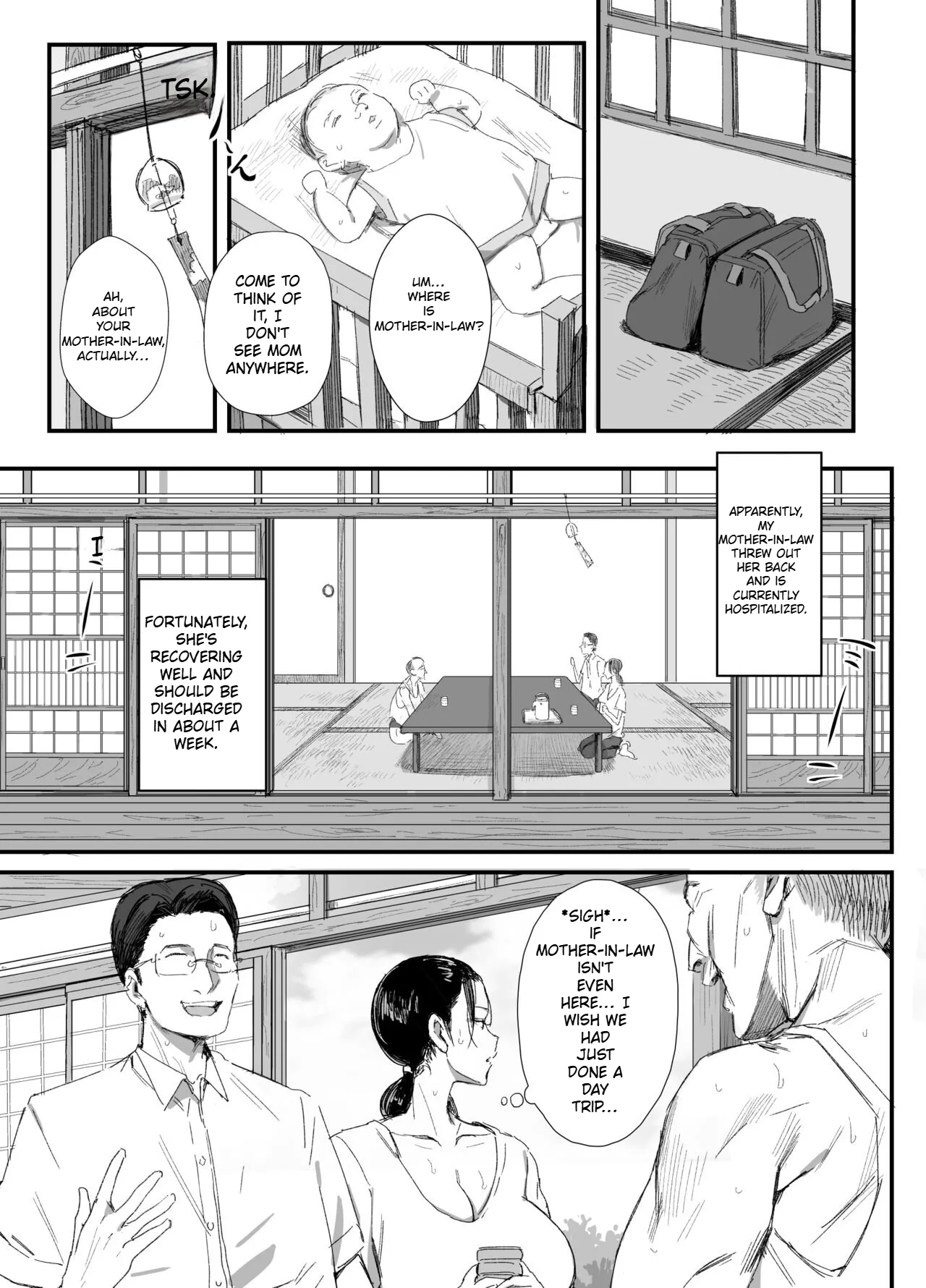 [Dynamic Mom (Onodera)]Inaka ni Sumu Dosukebe Gifu to Kosodate Yome | A Perverted Father-in-Law Living in the Countryside and His Daughter-in-Law Raising Children[English] [Digital] Page 4