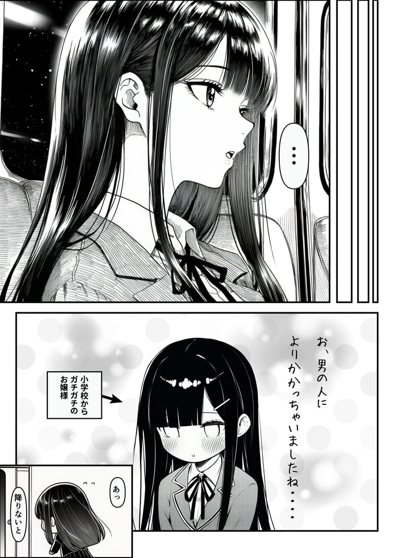 [Yoakubi Shoutai]Densha de Nandomo Kata ni Motarekakatte Kuru Onnanoko to, Kozukuri Sex Shite Shimatta[AI Generated] Page 10