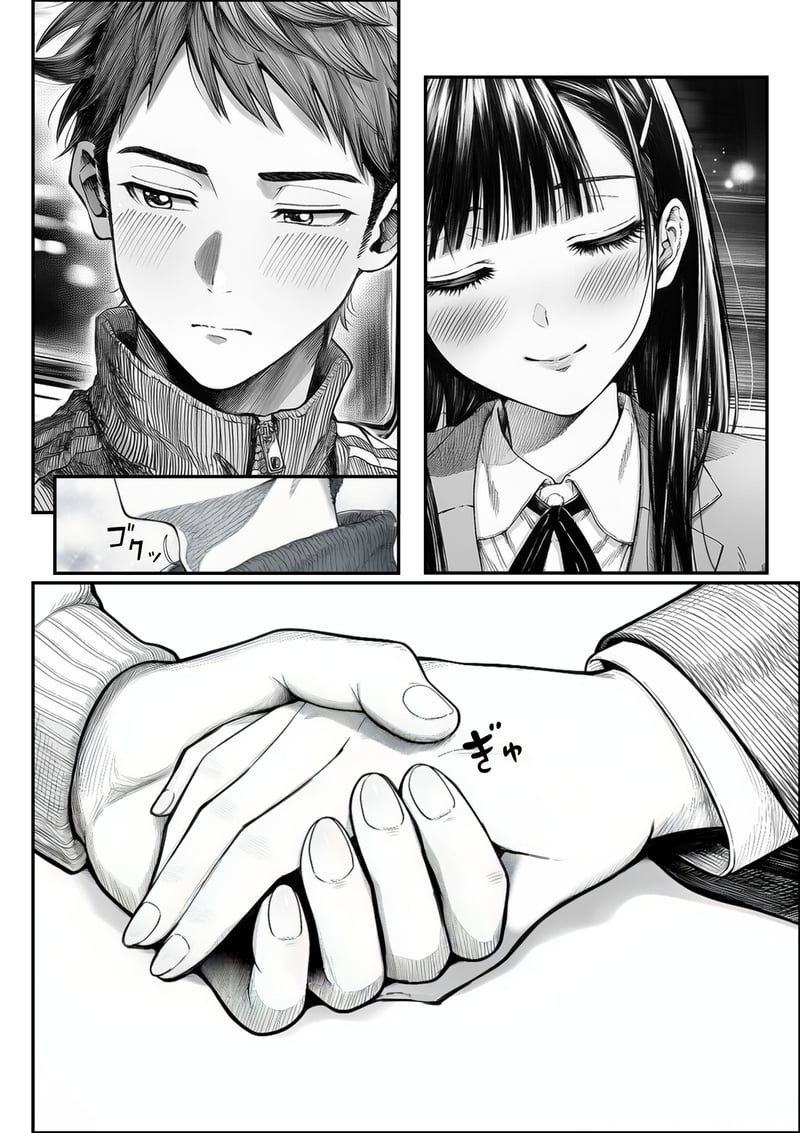 [Yoakubi Shoutai]Densha de Nandomo Kata ni Motarekakatte Kuru Onnanoko to, Kozukuri Sex Shite Shimatta[AI Generated] Page 17