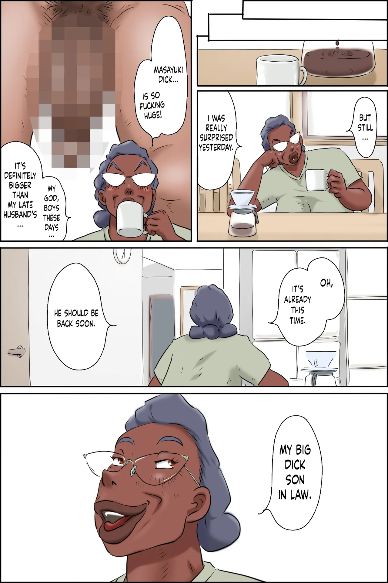 [Zenmai Kourogi]Nureru Gibo no Iru Seikatsu | Living Together WIth My Mother In Law[English] [wcombo123] Page 12