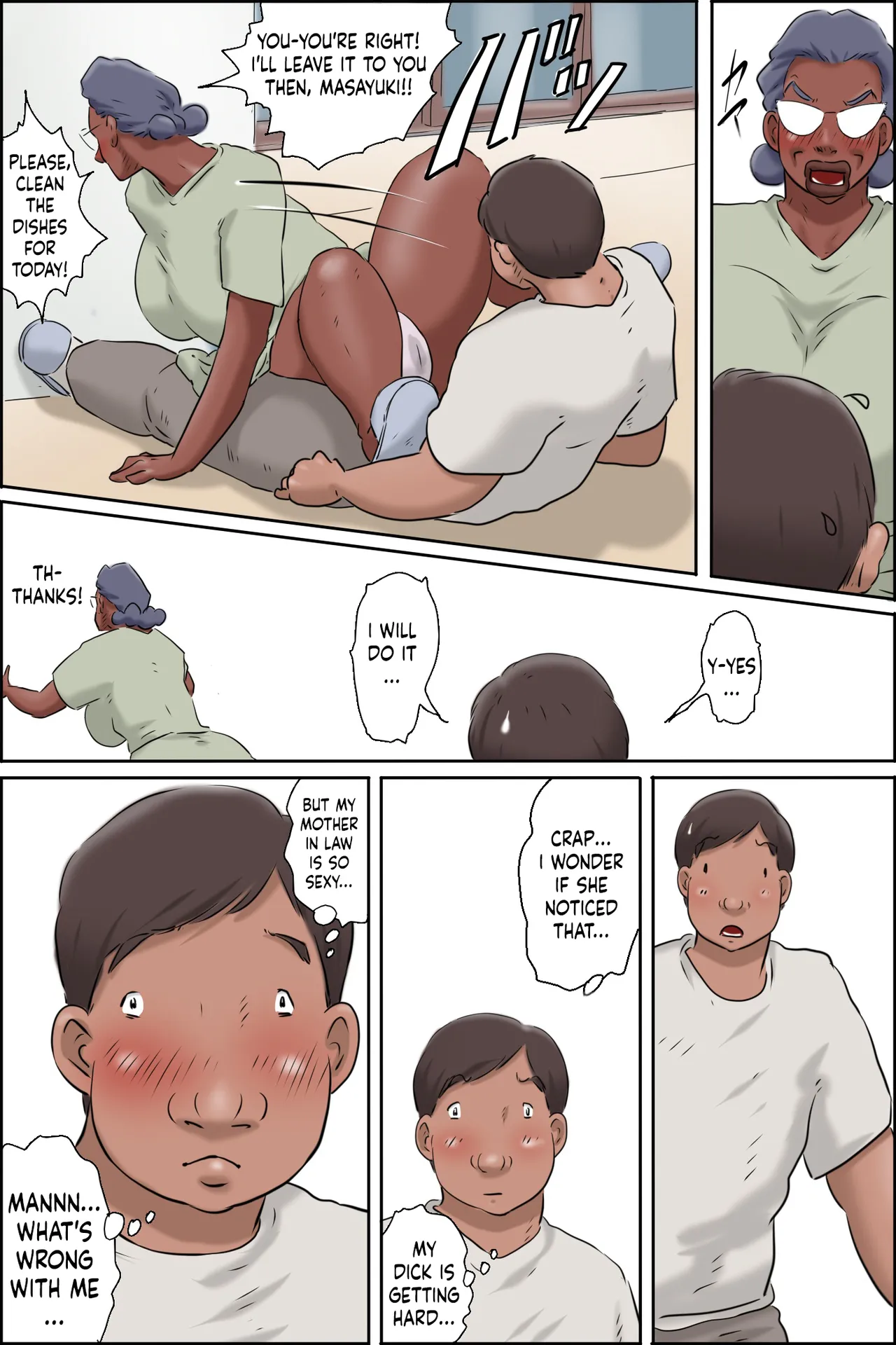 [Zenmai Kourogi]Nureru Gibo no Iru Seikatsu | Living Together WIth My Mother In Law[English] [wcombo123] Page 20