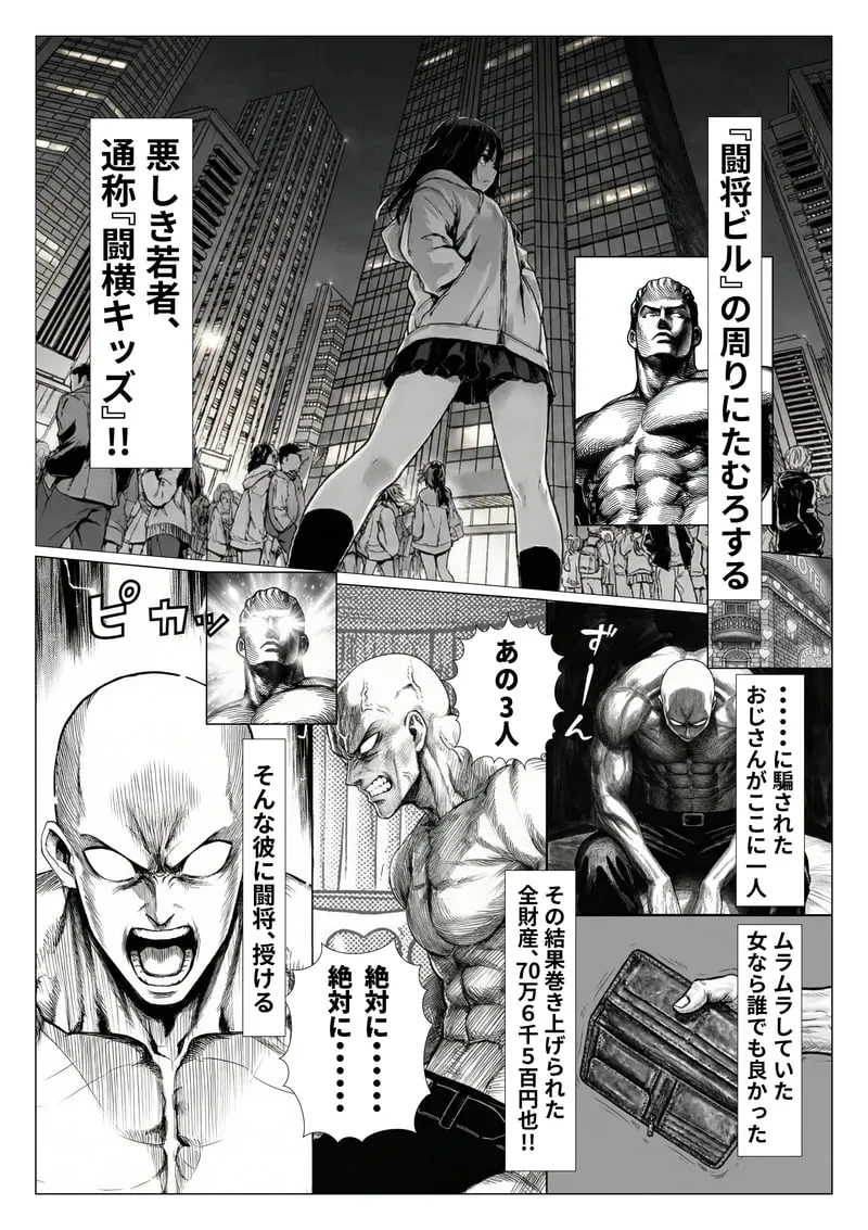 トー横立ちんぼ更生種付けおじさん - 夜あくび小隊 -[AI Generated] Page 2