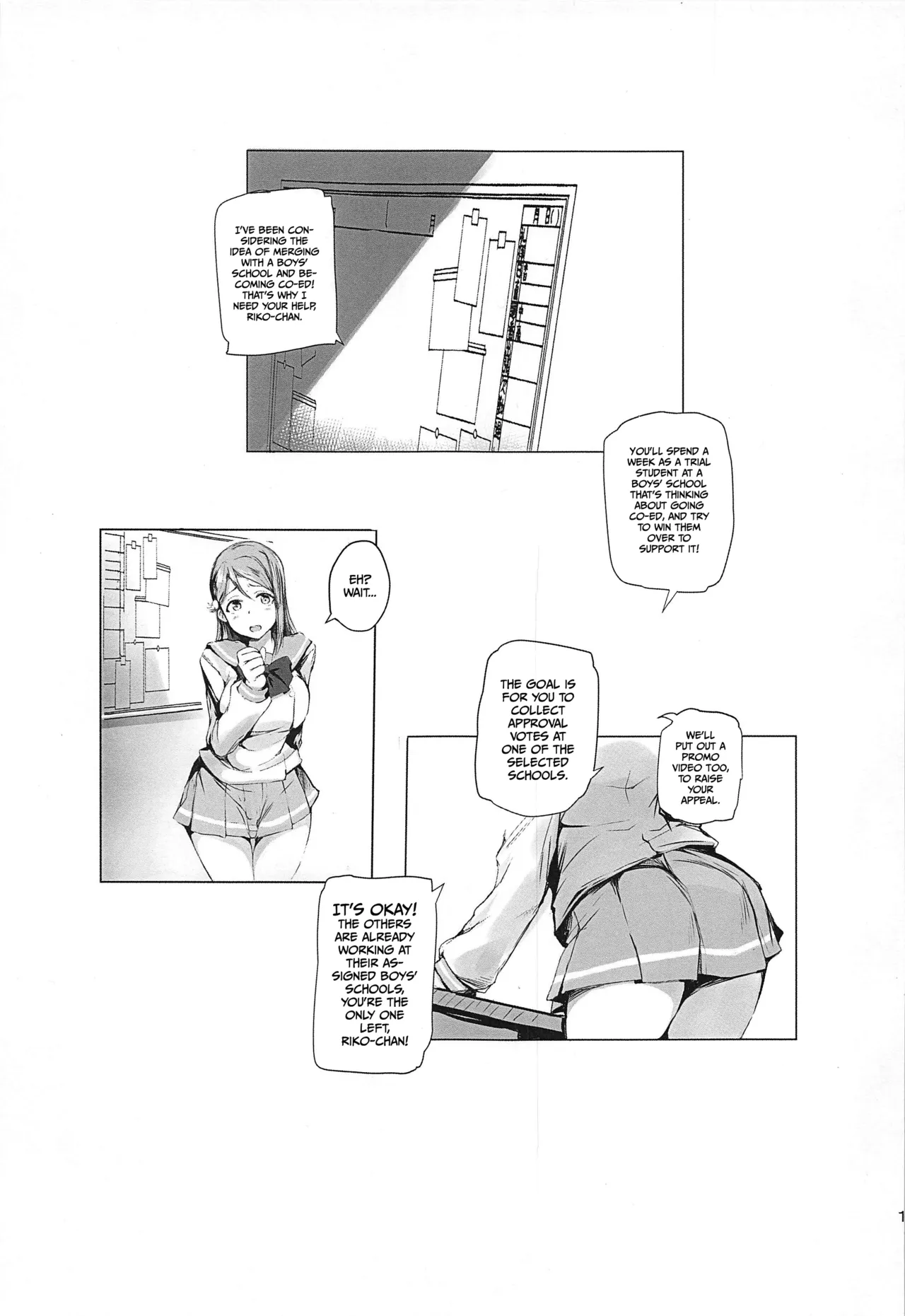(C97) [Gyoukousyu (Gon., Kurosai)]Riko wa, Dokodemo Kotowari Kirenai! | No matter the situation, Riko just can't say no!(Love Live! Sunshine!!) [English] [Gagak_Ireng] Page 2
