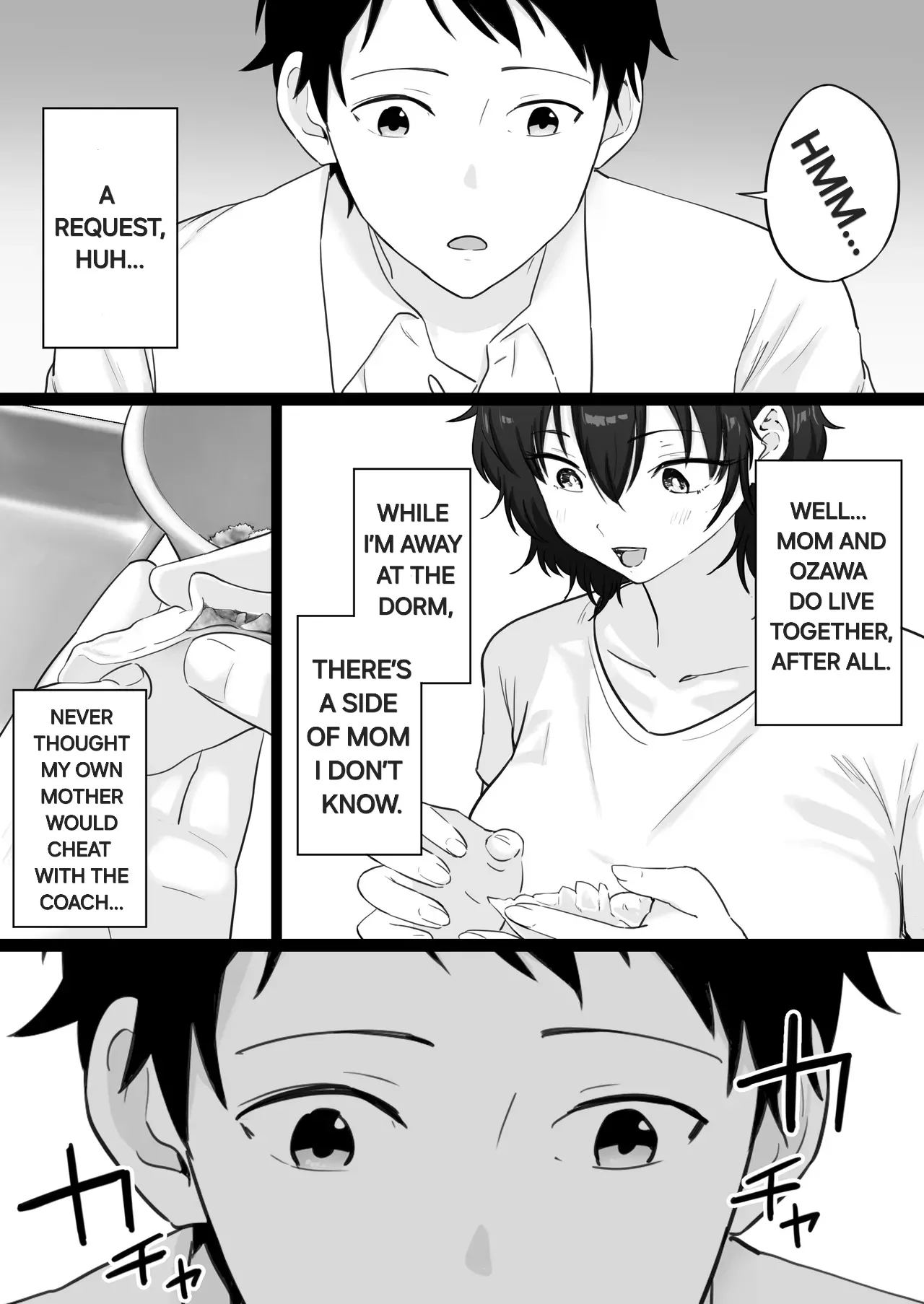 [Watson-dou]Daikirai na Yakyuubu Kantoku to Daisuki na Kaa-san no Sex wo Hitobanjuu Mita Yoru | The night i watched my beloved mother have sex with the baseball coach i hate![English] [Alyssaquenn] Page 15