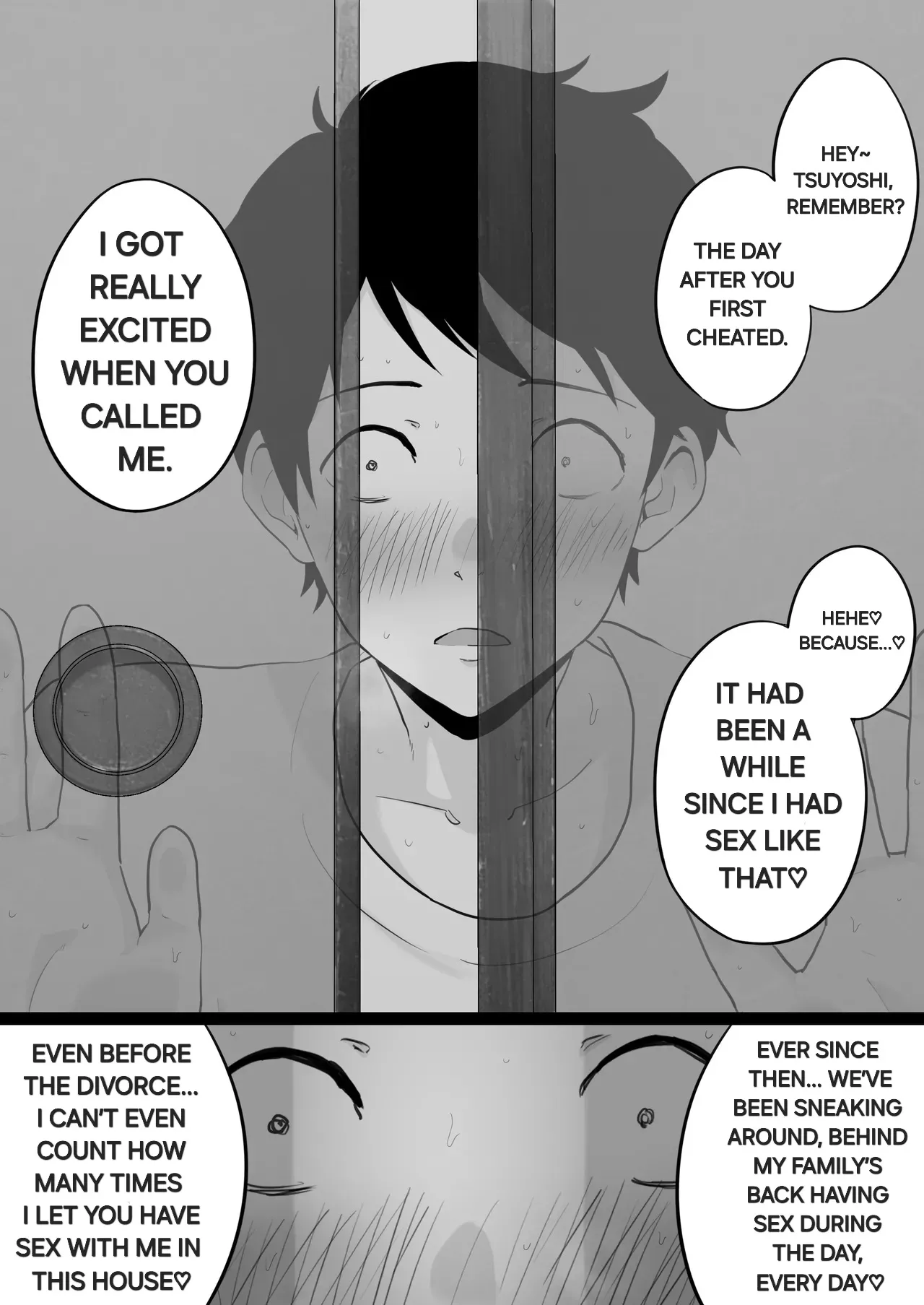 [Watson-dou]Daikirai na Yakyuubu Kantoku to Daisuki na Kaa-san no Sex wo Hitobanjuu Mita Yoru | The night i watched my beloved mother have sex with the baseball coach i hate![English] [Alyssaquenn] Page 42
