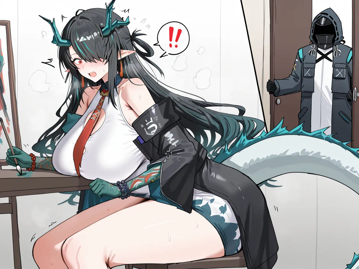 ［哈基草］明日方舟：博士与夕与墨魉替身与均妈妈[AI Generated] Page 16