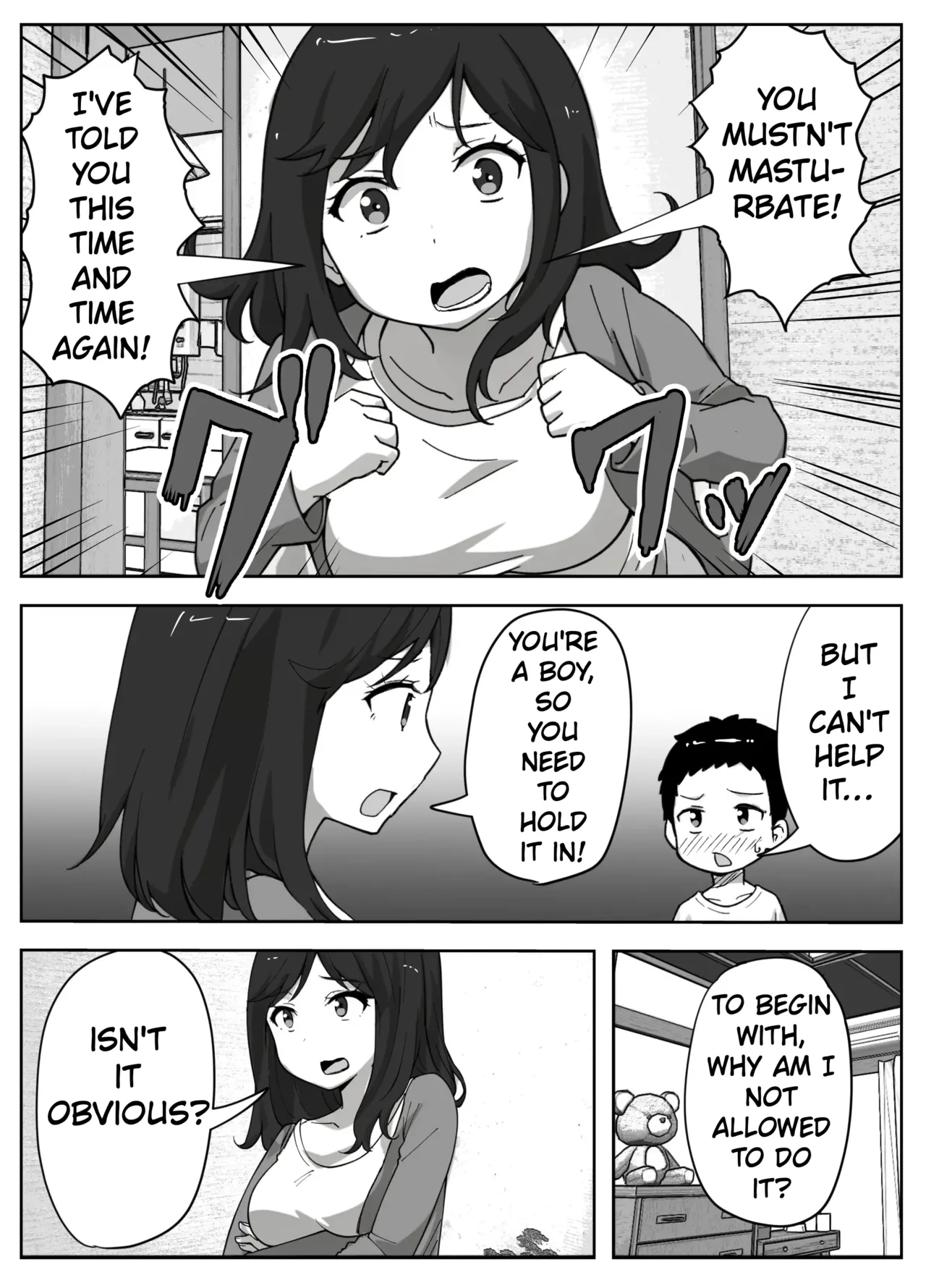 [Resoman Manga Koubou]Musuko no Onani wo Kinshi Shitai Shin Mama no Hanashi | The Story of a Single Mom Who Wants to Forbid Her Son from Masturbating[English] [MTL] Page 5