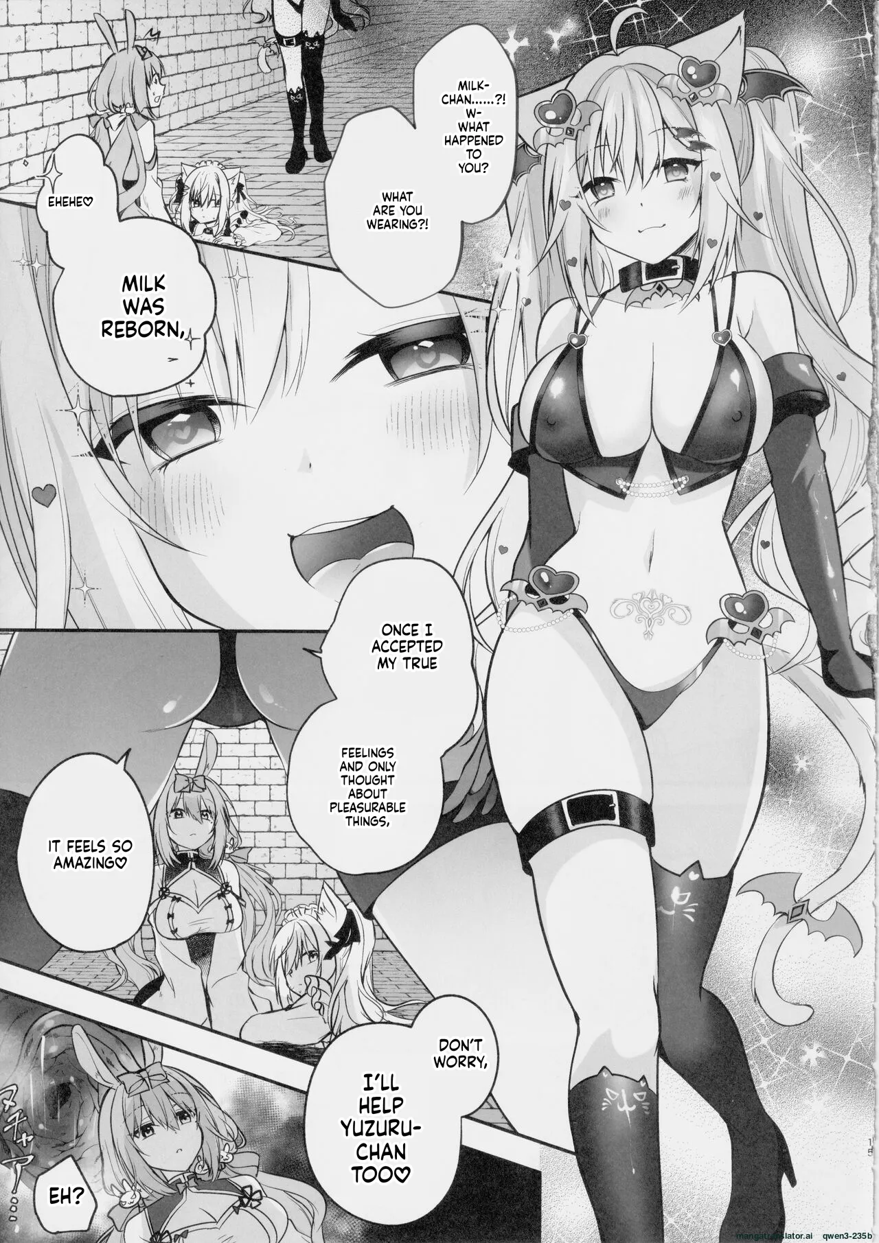 (C103) [Mousou Aria (Rurimaru)]NPro Ero Trap Dungeon -Akuochi Hen-(Shirayuki Mishiro, Enomiya Milk, Himesaki Yuzuru) (SCANMTL) Page 14