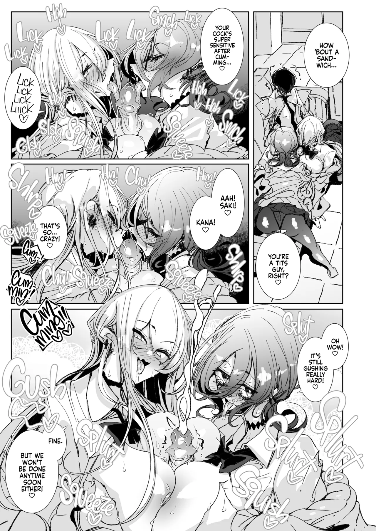 [Metro Notes (Tsumetoro)]Ja, Kyou kara Otaku-kun wa Watashi-tachi no Karepitte Koto de! | Sorry, Nerd, but You're Our BF Now![English] {2d-market.com} [Decensored] [Digital] Page 47