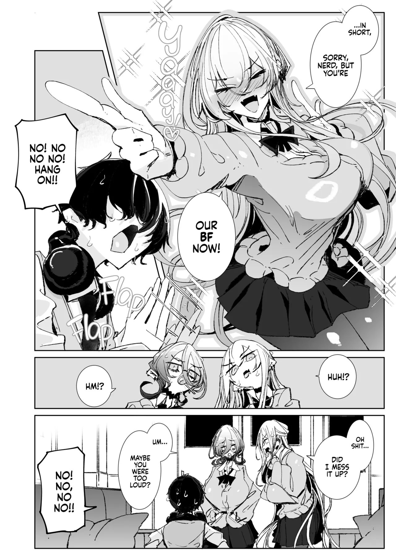 [Metro Notes (Tsumetoro)]Ja, Kyou kara Otaku-kun wa Watashi-tachi no Karepitte Koto de! | Sorry, Nerd, but You're Our BF Now![English] {2d-market.com} [Decensored] [Digital] Page 8