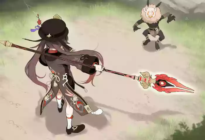 [Pixiv]ruiberuto (96013217)  - ふーたおとヒルチャールが仲良くなる話[AI Generated]