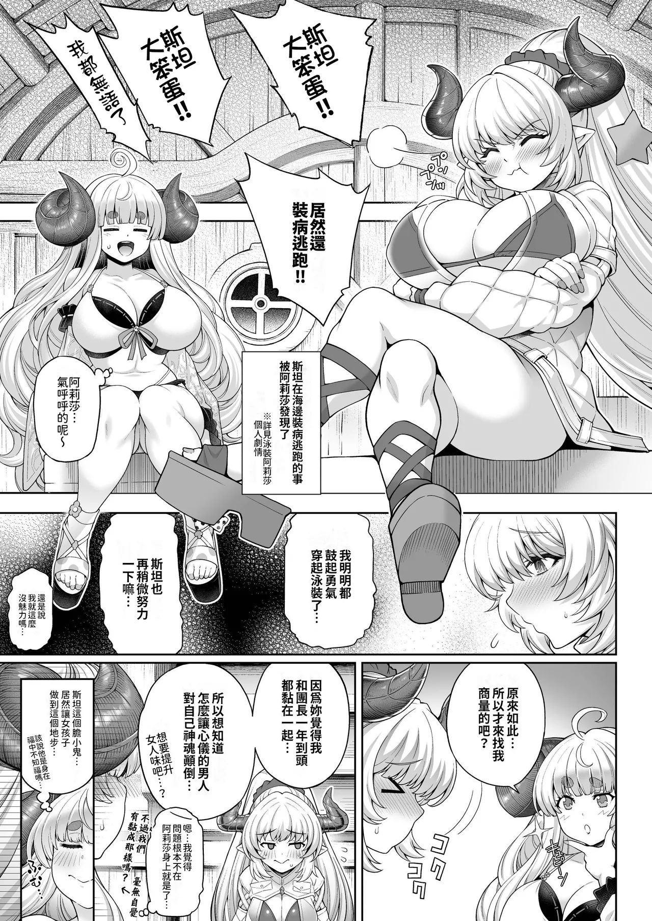 [Aoyama Kobo (Aoyama Akira)]Anila & Dancho, Aliza & Stan ga NF-suru no Manga(Granblue Fantasy) [Chinese][巨乳星人個人漢化] Page 2