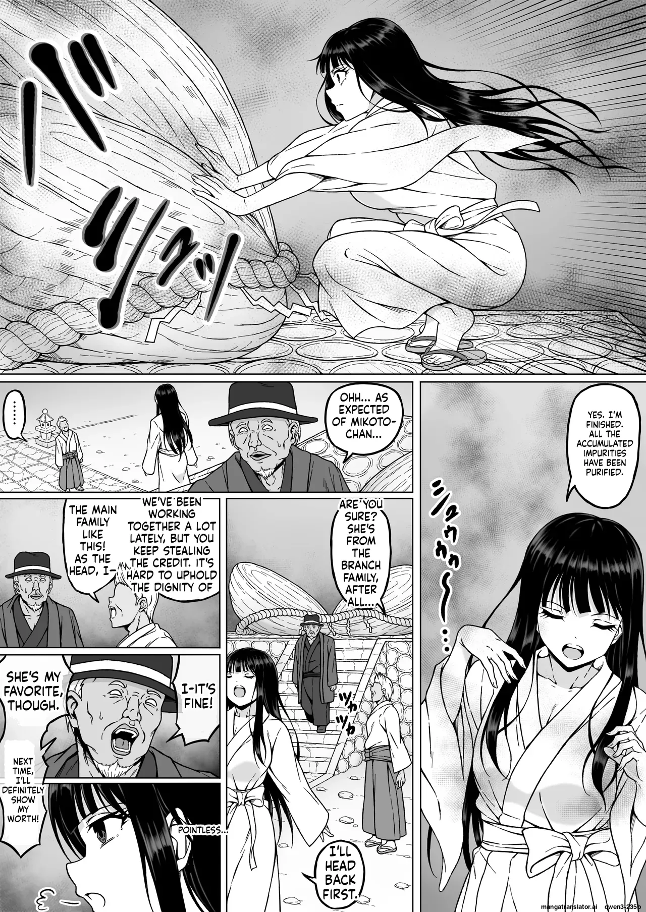 [Sawacream]Reibaishi Mikoto 2 Kairaku ni Zanpai su... Hentai Jijii to no Seikou no Gishiki de Ikikuruwasareru Shoujo no Karada(SCANMTL) Page 7