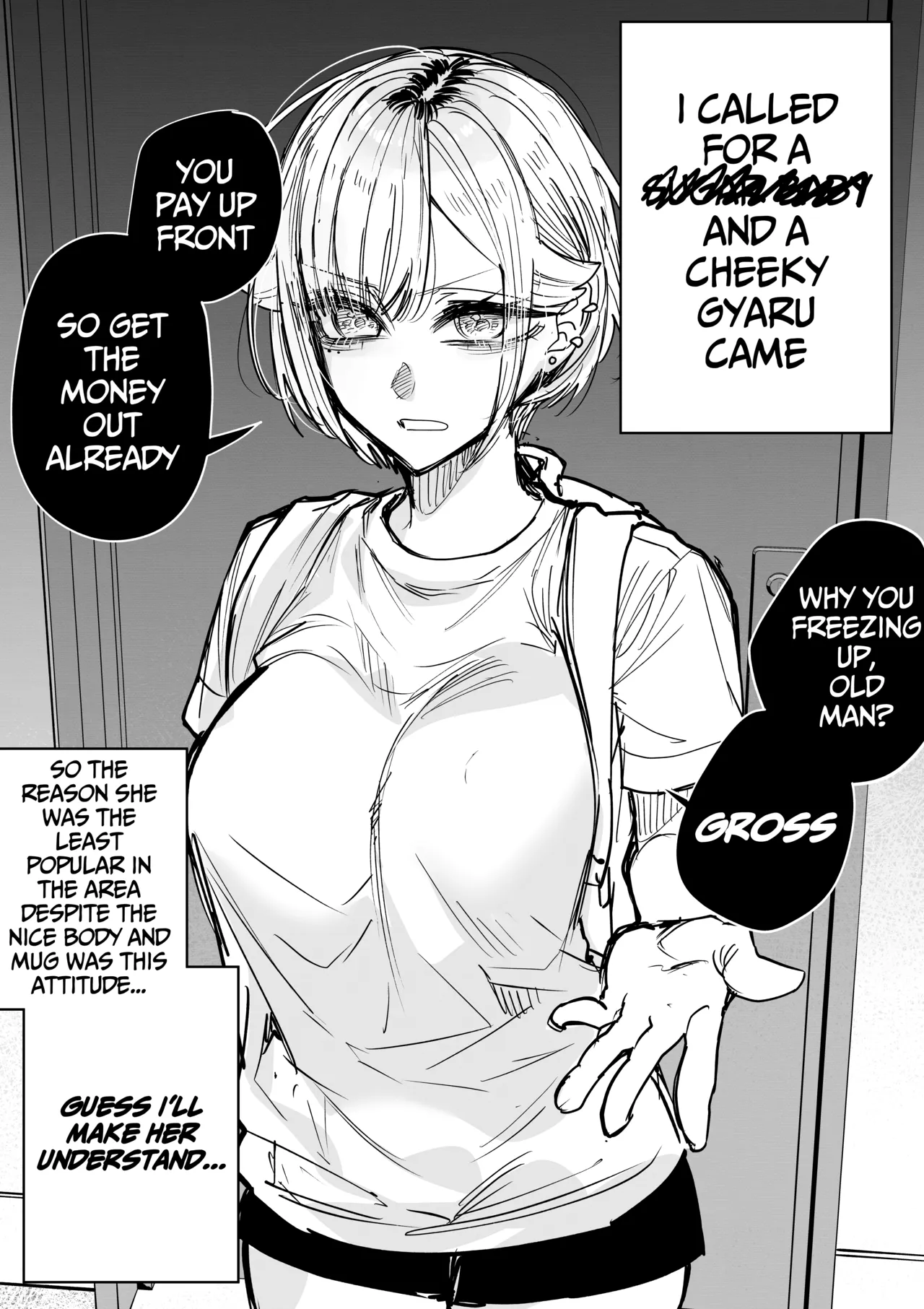 [Egaki Numa]Making a Cheeky Gyaru Understand with Raw Sugar Daddy Sex + Full-Color Edition(Namaiki na Gyaru Ane o Wakaraseru Hanashi) [English] [Sloppy Rizz Scans] Page 2
