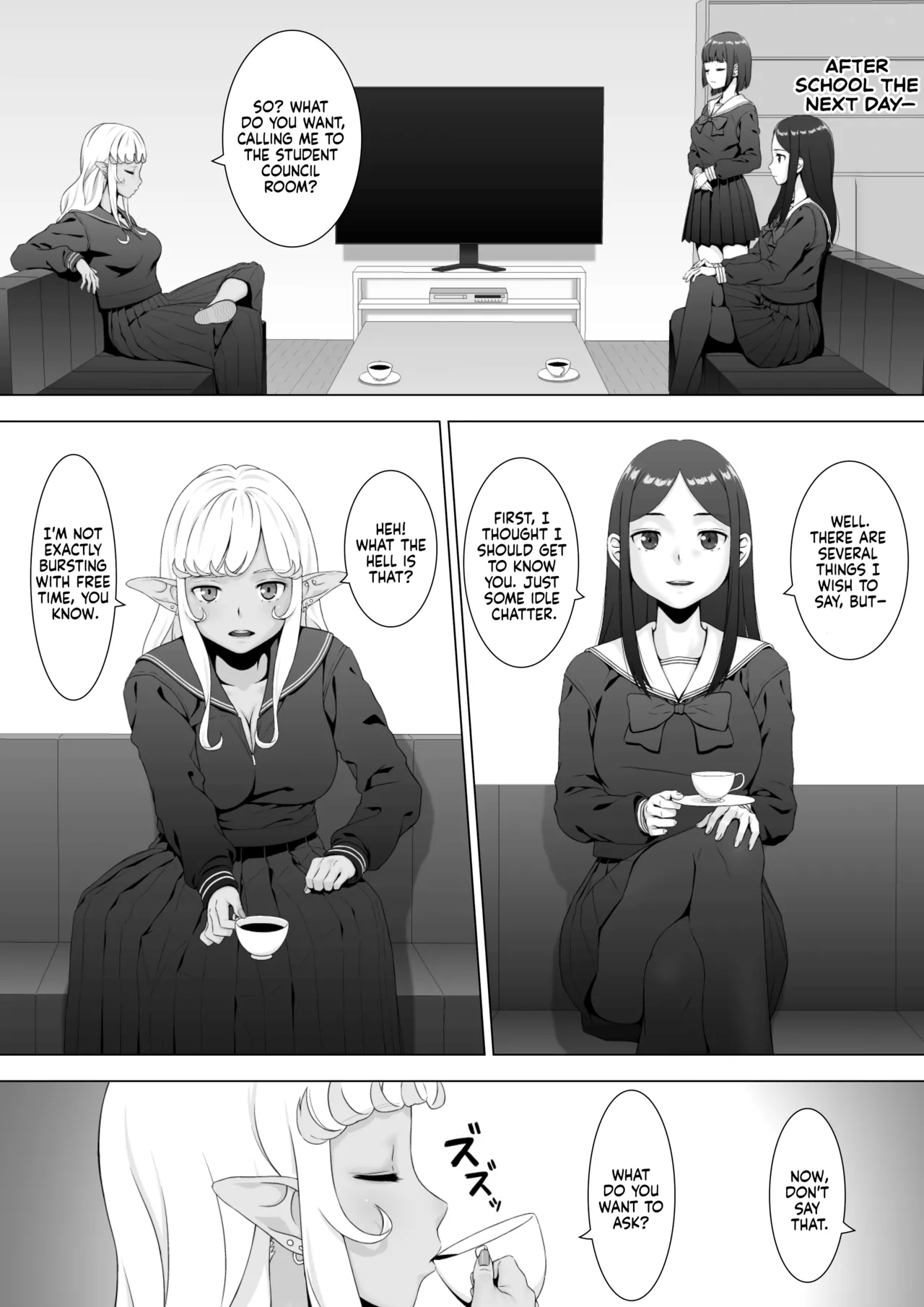 [FULLBOTTOM]Sukeban Kuro Gal Elf o Futanari Chinpo de Wakarasetai | Putting the Delinquent Dark-Gyaru Elf in Her Place With My Futa Cock[English] [Castle TL] Page 12