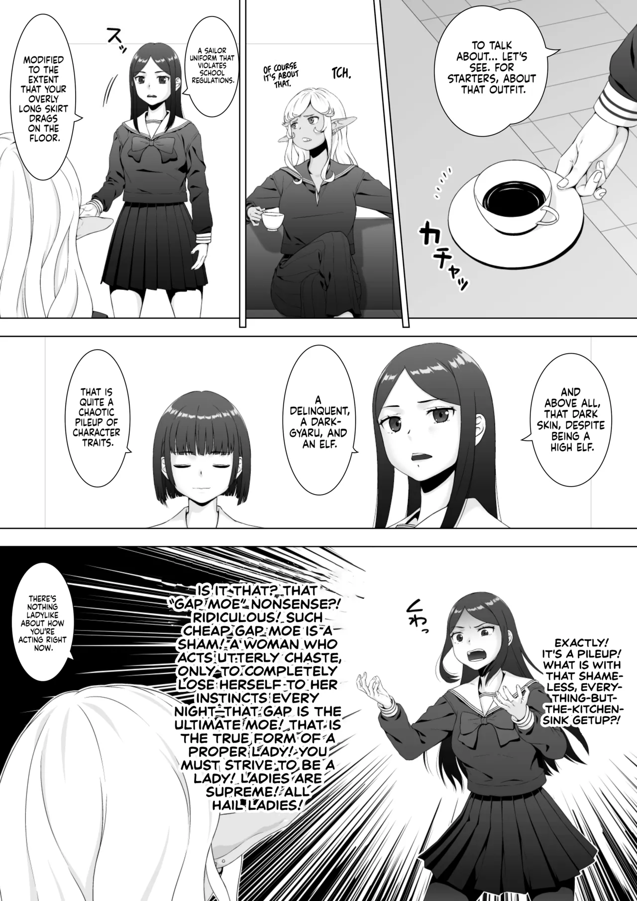[FULLBOTTOM]Sukeban Kuro Gal Elf o Futanari Chinpo de Wakarasetai | Putting the Delinquent Dark-Gyaru Elf in Her Place With My Futa Cock[English] [Castle TL] Page 13