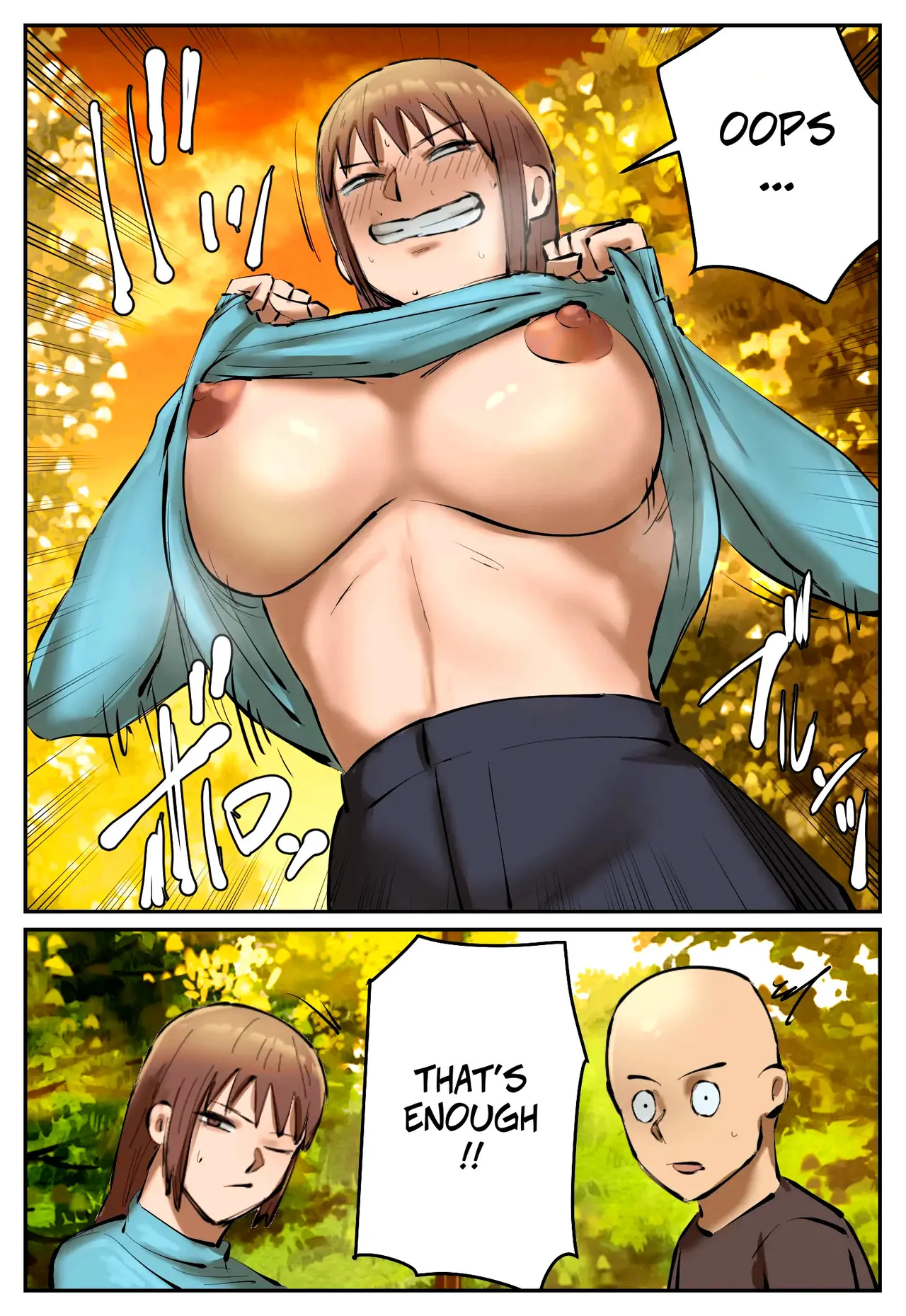 [Chotto B-Sen]My Part-Time Job Is To Get Revenge: The Loose Woman -- Fukushuu Yami Beit "Machi no Keikan ga Kowareru Kono Oppai Onna o Oidashite Hoshii"[Colorized] Page 14