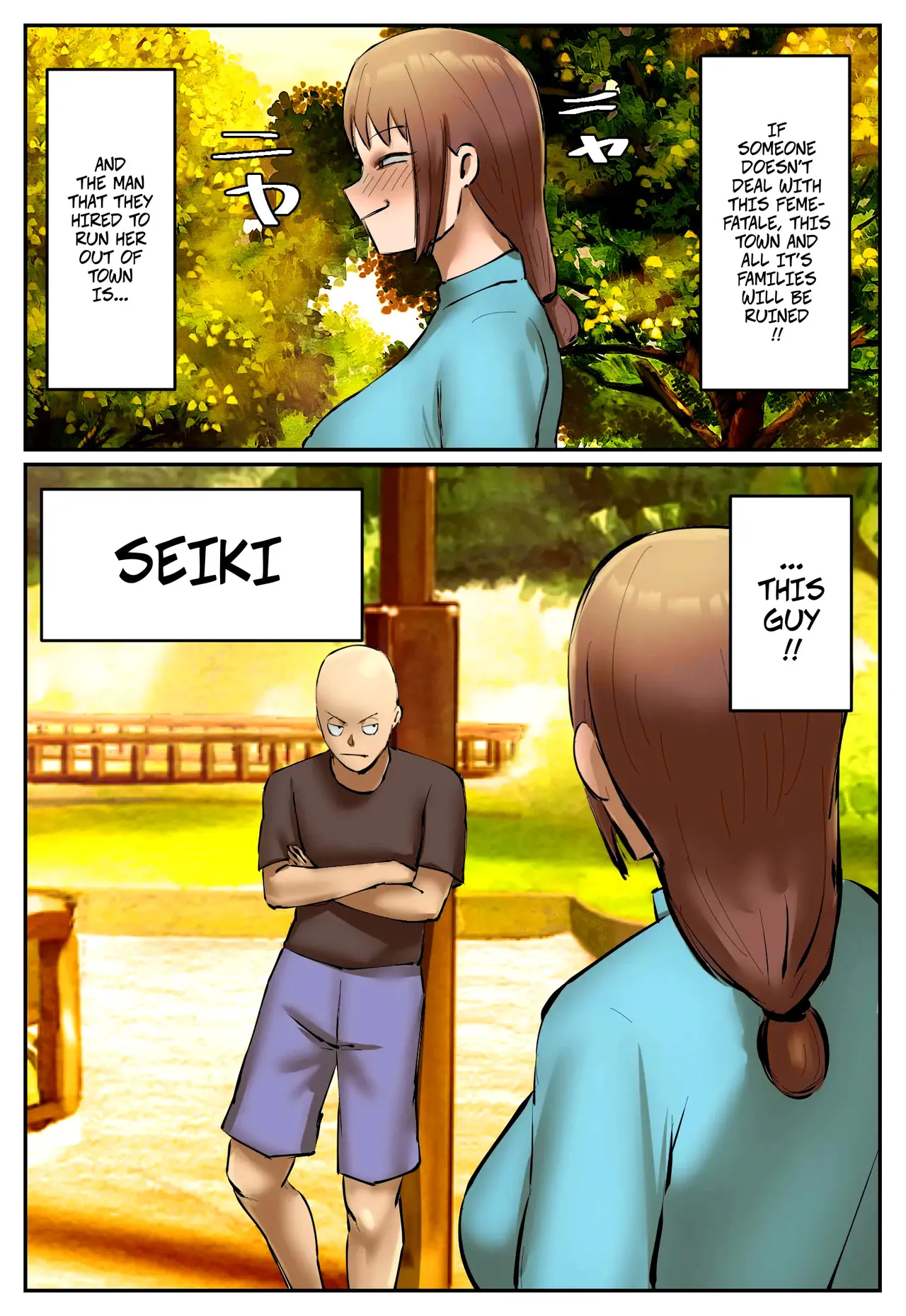 [Chotto B-Sen]My Part-Time Job Is To Get Revenge: The Loose Woman -- Fukushuu Yami Beit "Machi no Keikan ga Kowareru Kono Oppai Onna o Oidashite Hoshii"[Colorized] Page 6