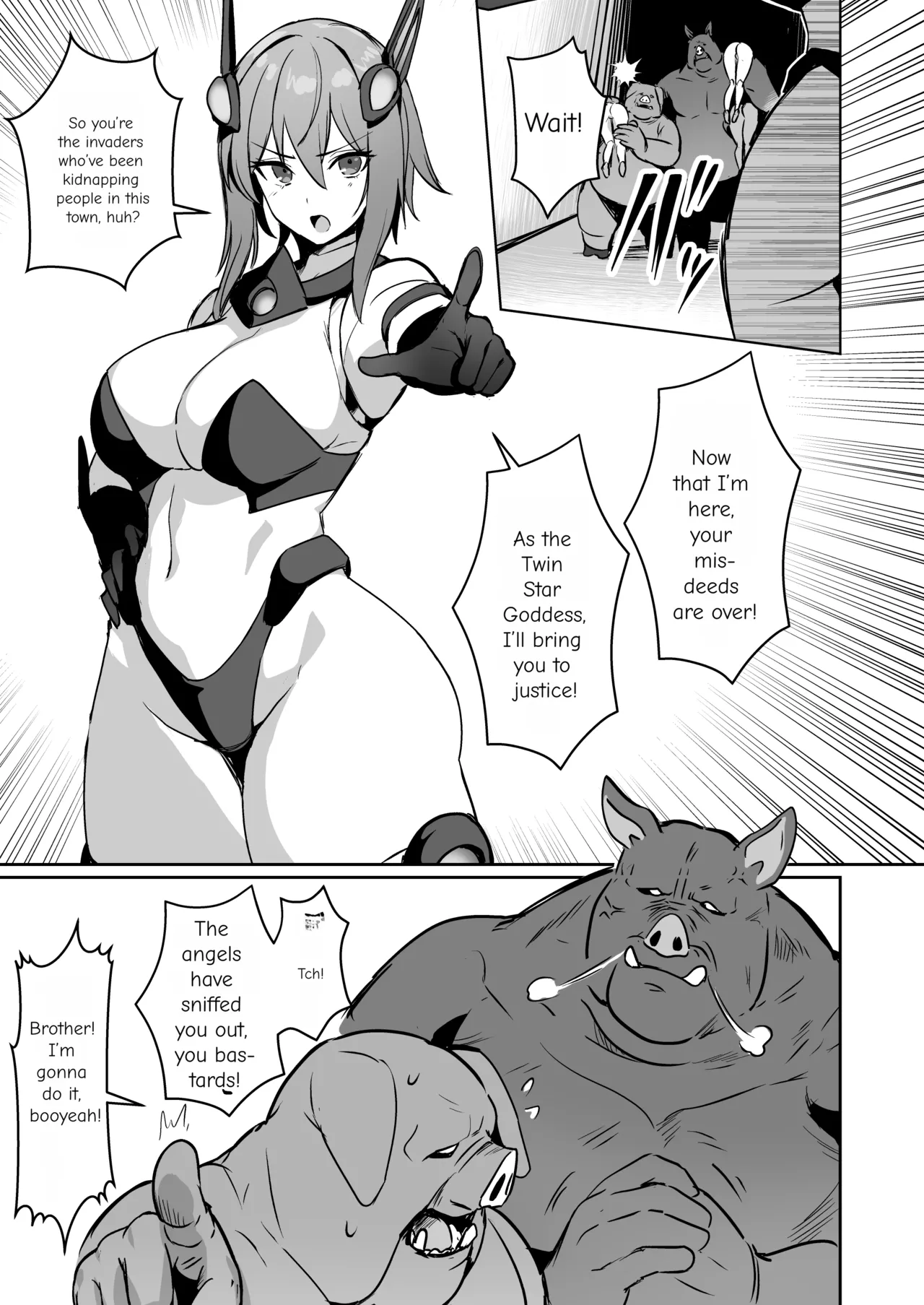 [Suichuu White (Calpish)]Seigi no Futanari Hiroin Futaboshi Kamihime Elixir Kyotama-ka Haiboku[English] [MTL] Page 4