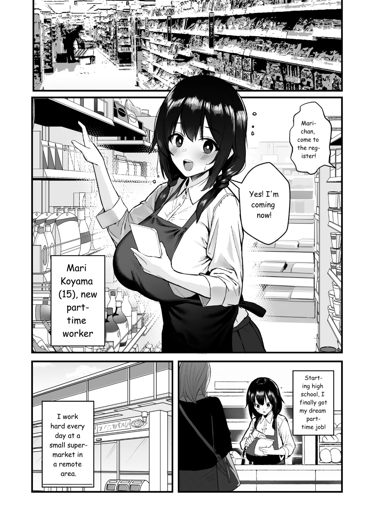 [Doushoku (Gen)]Jinsei Shuuryou Arbeit ~Kyonyuu Shoujo wa Sekuhara Tenchou ni Haramasareru~[English] [MTL] [Digital] Page 3