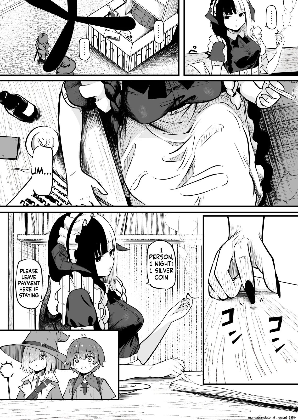 [Permission (Zandoro)]Succubus no Oyado ni Goyoujin ~Succubus ni Shimeagerarete Ochinchin kara Level o Shibori Torareru Ohanashi~[English] [SCANMTL] Page 3