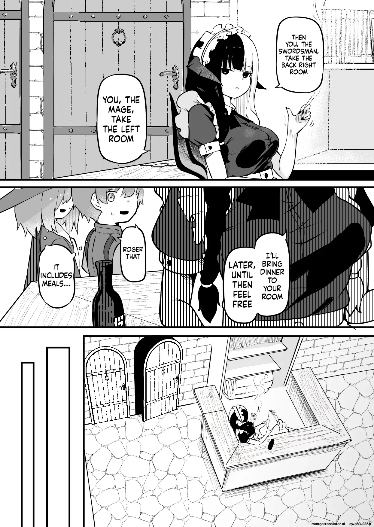 [Permission (Zandoro)]Succubus no Oyado ni Goyoujin ~Succubus ni Shimeagerarete Ochinchin kara Level o Shibori Torareru Ohanashi~[English] [SCANMTL] Page 5