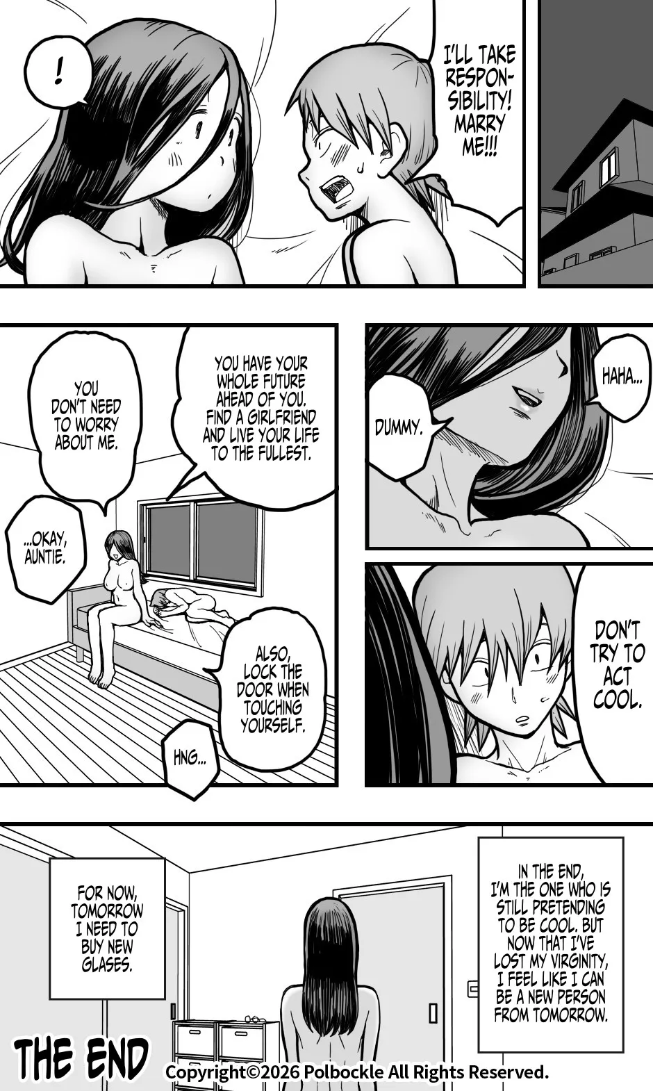 [Polbockle]A Plain Late 30's Virgin Aunt Gives In To Lust For Rude Nephew[English] [Iulius] Page 45